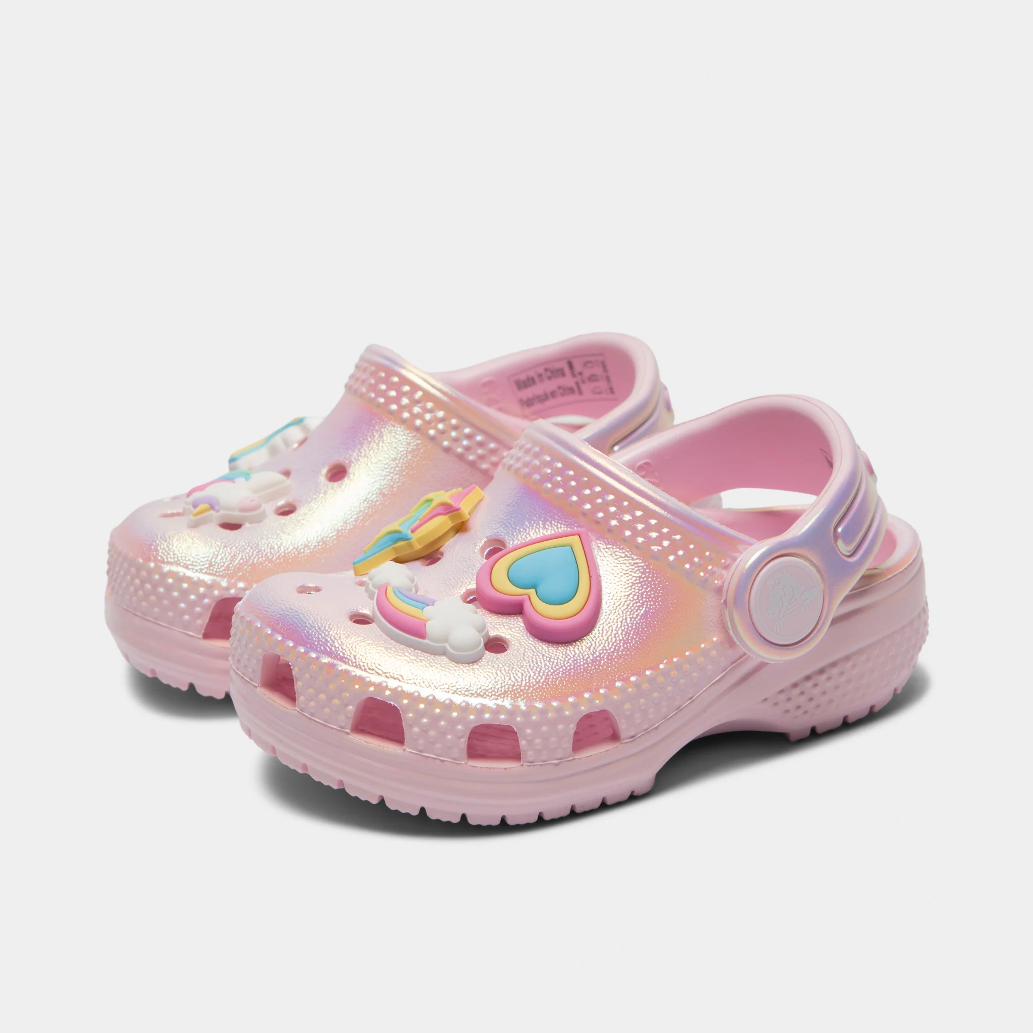 Crocs Toddlers' Classic Unicorn Iridescent Shimmer Clog / Pink Milk - Image 2