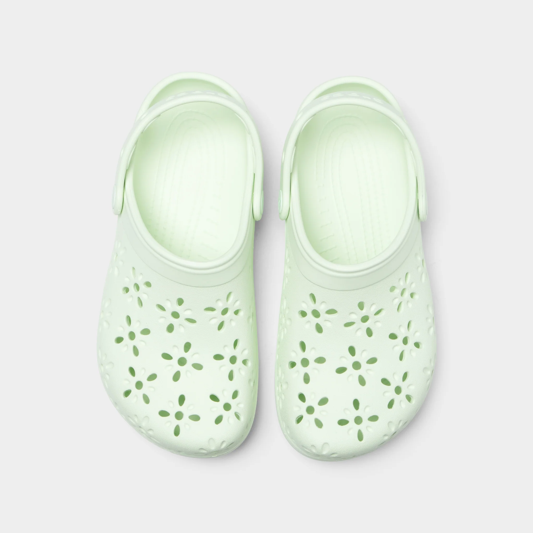 Crocs Women's Classic Floral Cut Out Clog / Jade Tint - Image 5