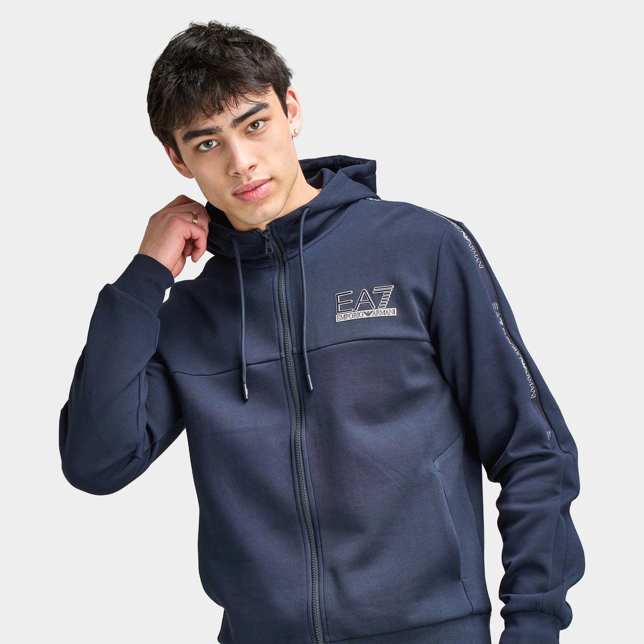 EA7 Fullzip Hoodie / Armani Blue - Image 2