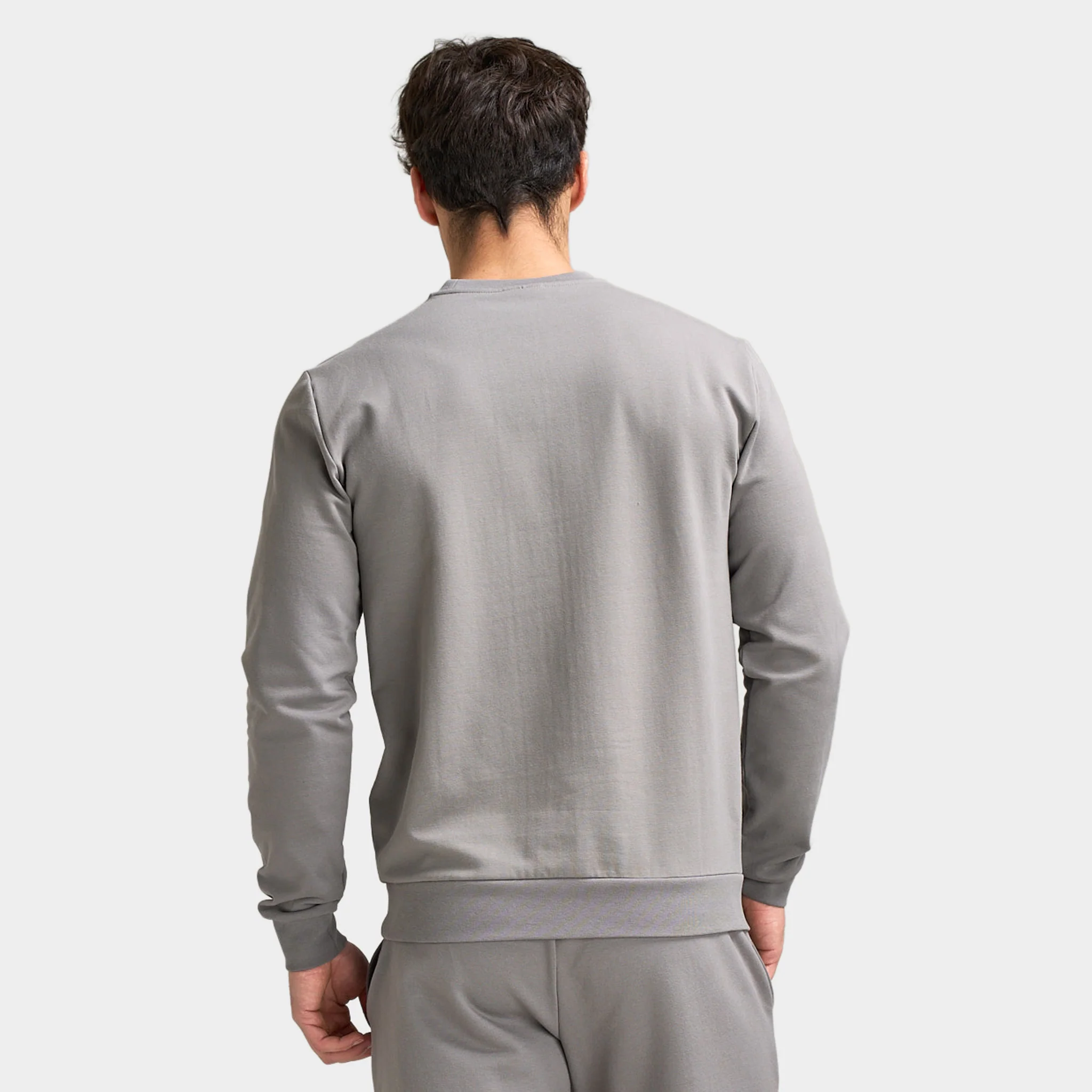 EA7 Gold Chest Logo Crew Jogging Set / Grey - Image 2