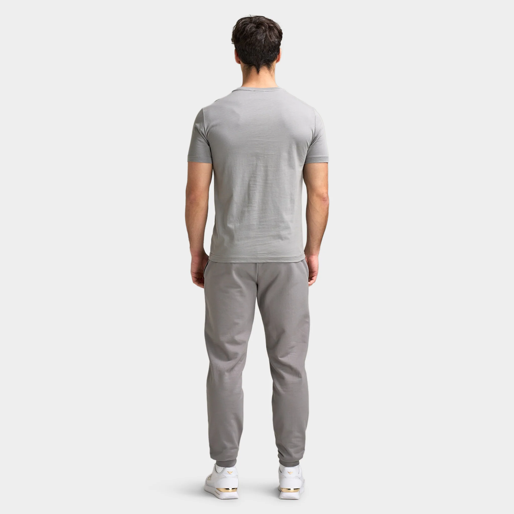 EA7 Gold Chest Logo Tee / Grey - Image 6