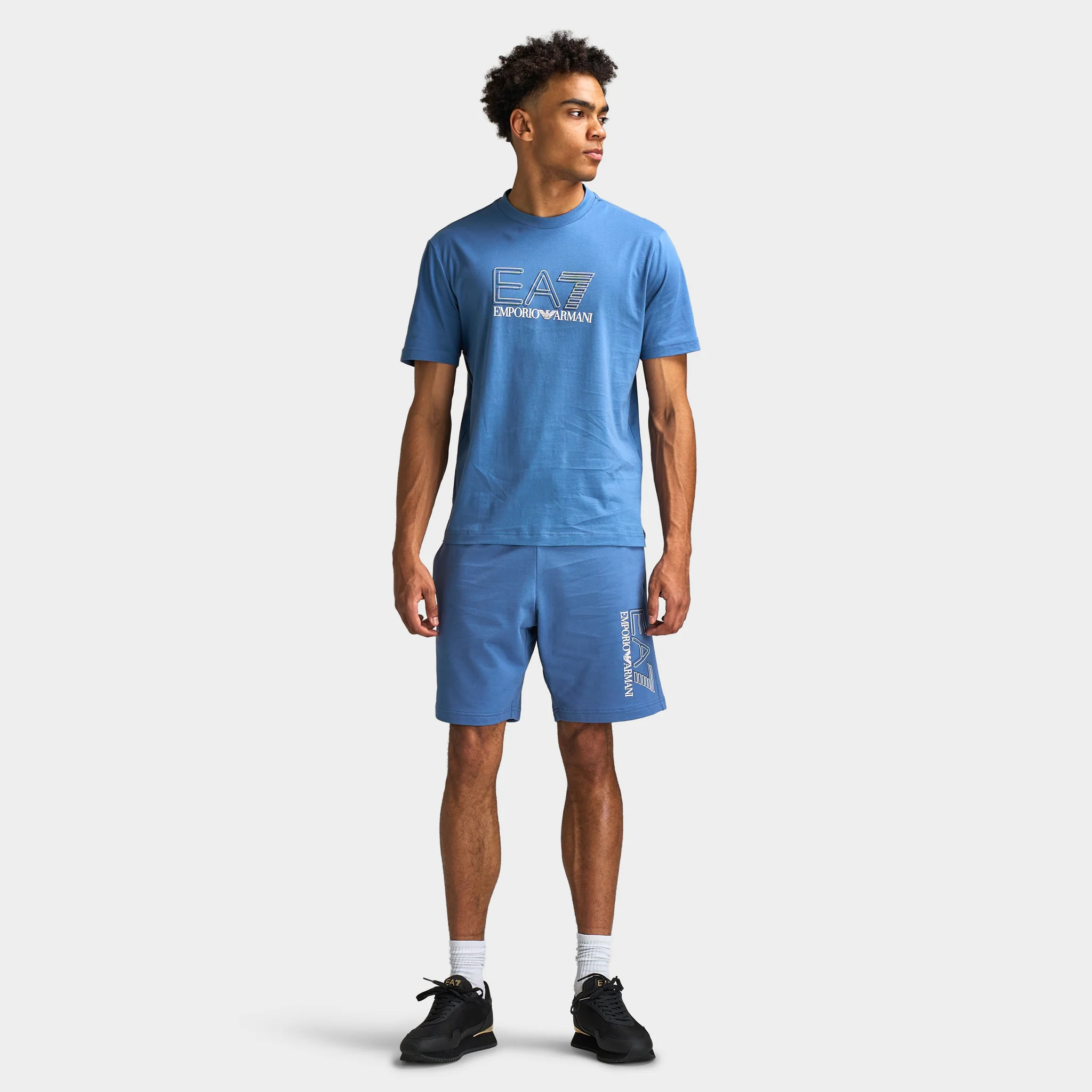 EA7 Train Visibility Men's Shorts / Light Blue - Image 6