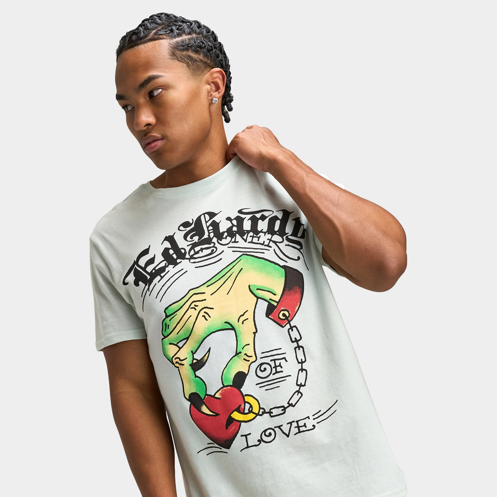 Ed Hardy Heart Hand T-shirt / Arctic Blue - Image 3