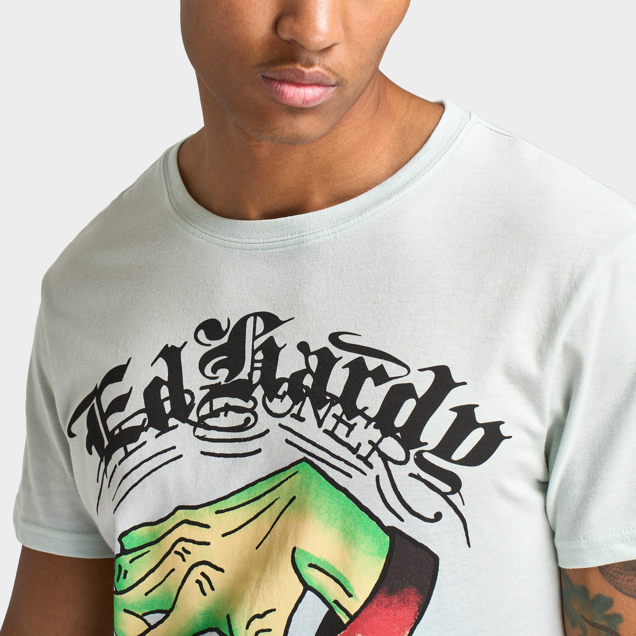 Ed Hardy Heart Hand T-shirt / Arctic Blue - Image 4