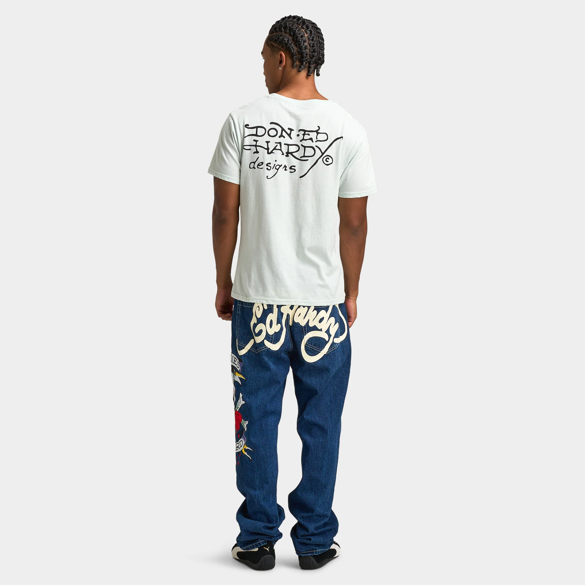 Ed Hardy Heart Hand T-shirt / Arctic Blue - Image 6