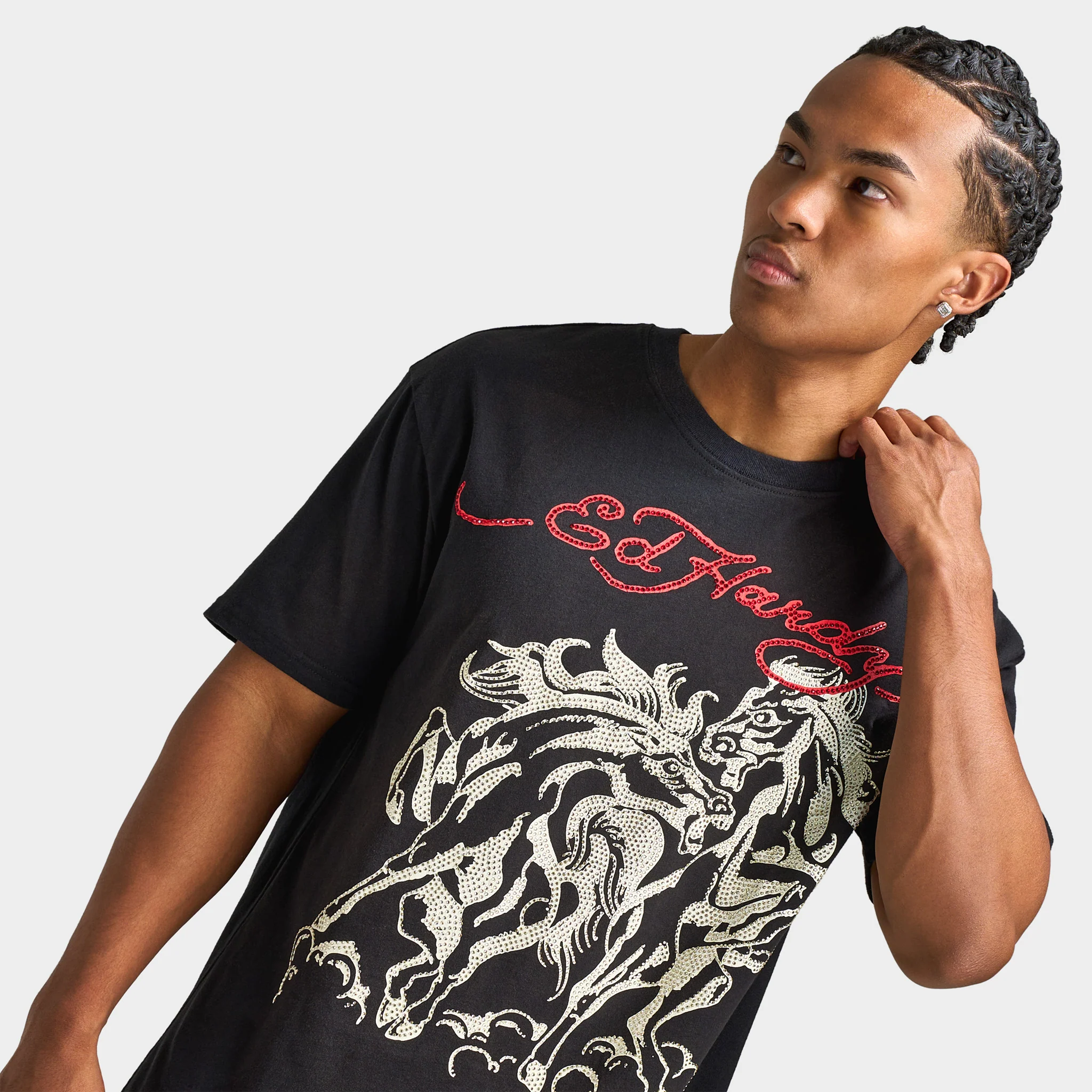 Ed Hardy Horses T-shirt / Vintage Black - Image 3