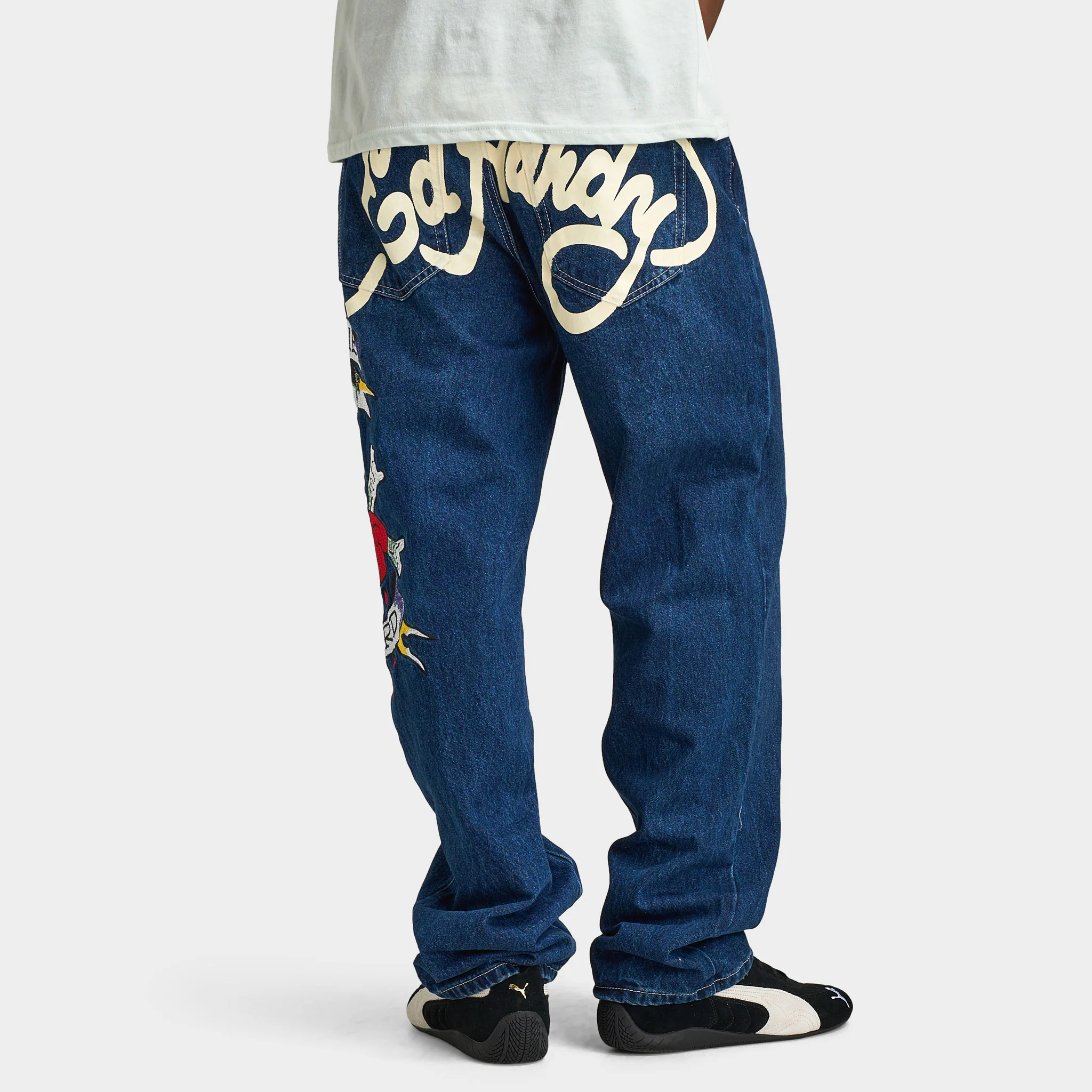 Ed Hardy Skull Heart Baggy Jeans / Indigo - Image 2
