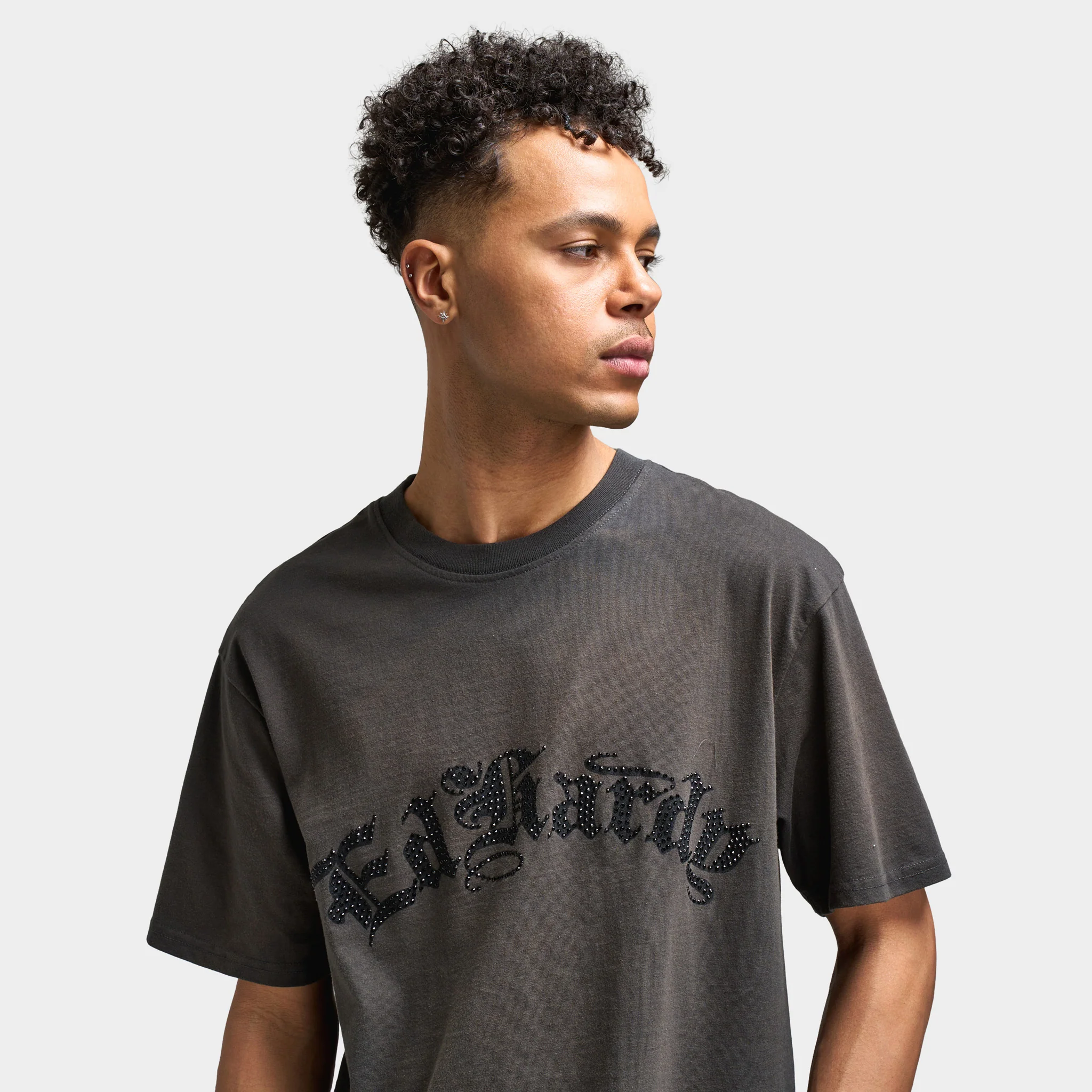 Ed Hardy Vintage Panther Flame Graphic T-Shirt / Charcoal - Image 3