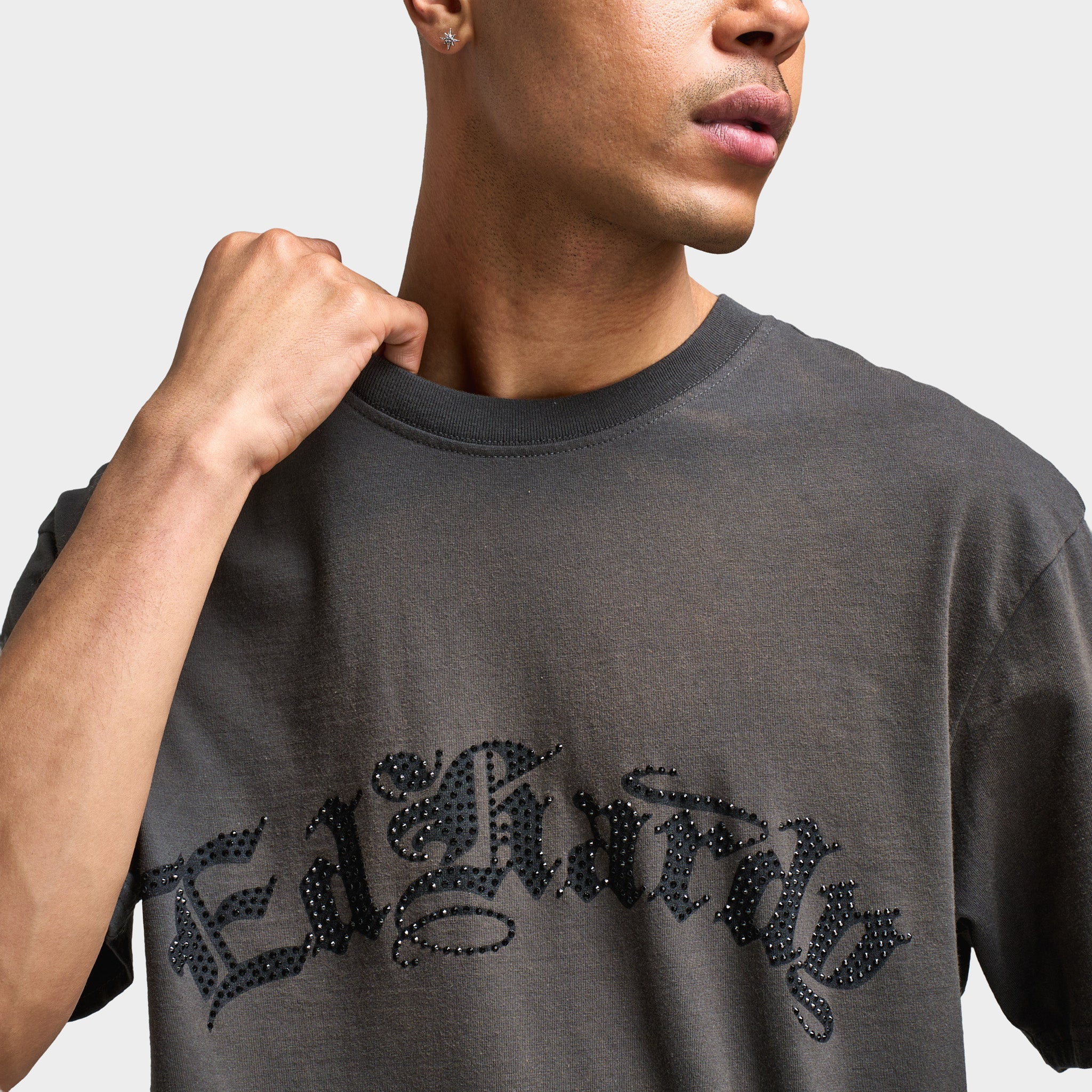 Ed Hardy Vintage Panther Flame Graphic T-Shirt / Charcoal - Image 4