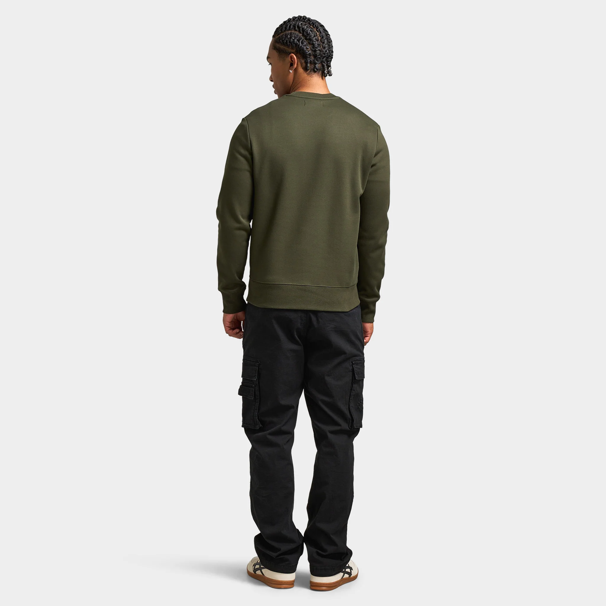 Fred Perry Badge Sweatshirt / Olive Mint - Image 5