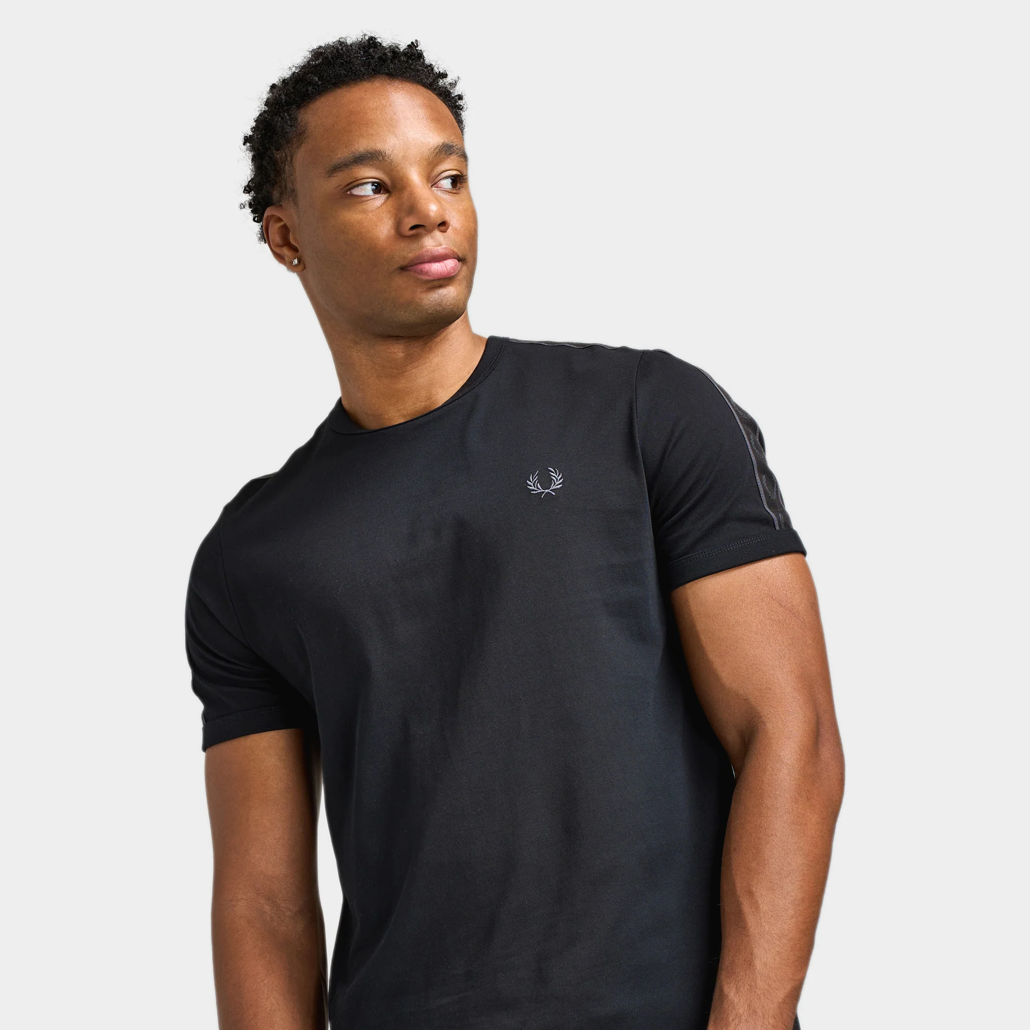 Fred Perry Contrast Tape Ringer T-shirt / Black - Image 3