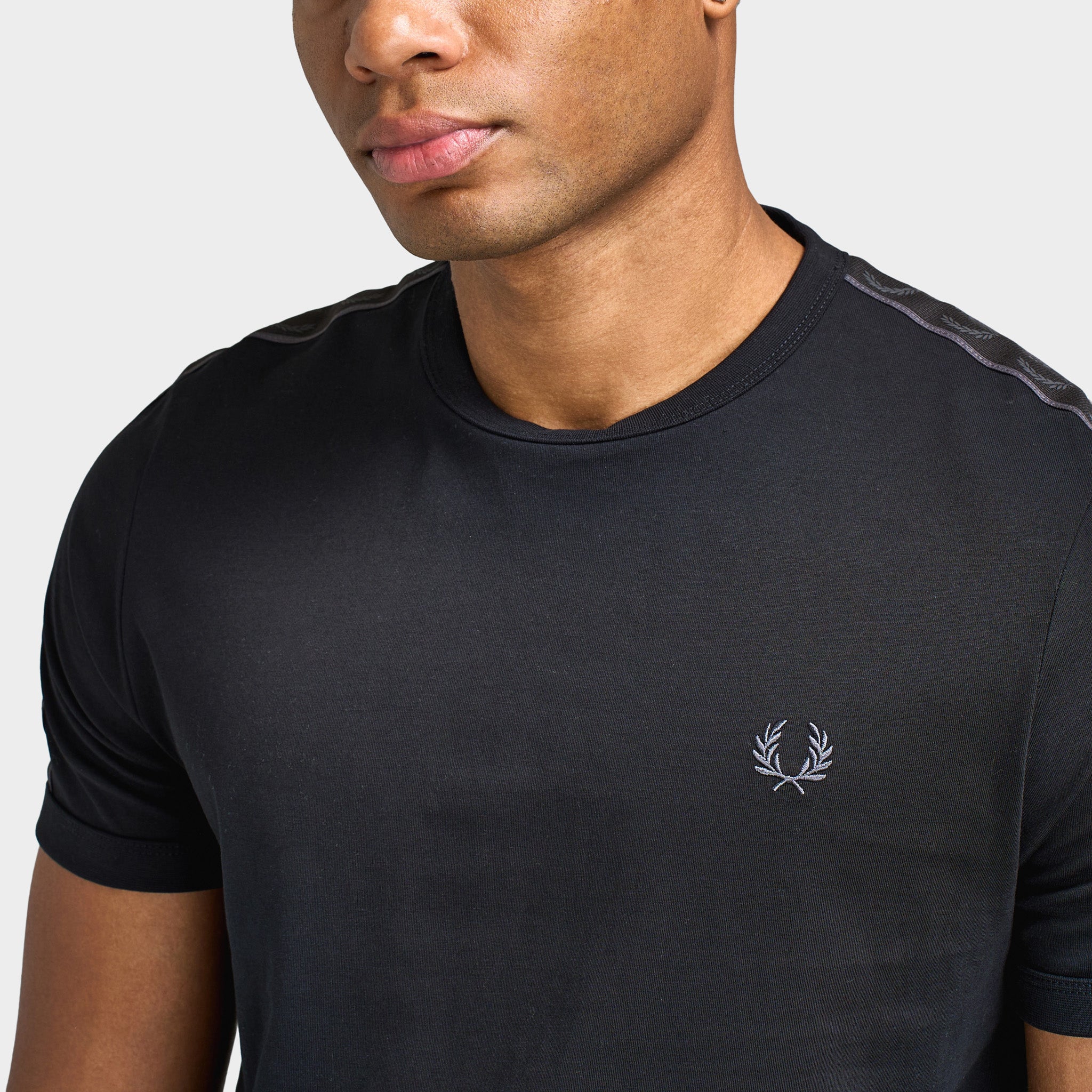 Fred Perry Contrast Tape Ringer T-shirt / Black - Image 4
