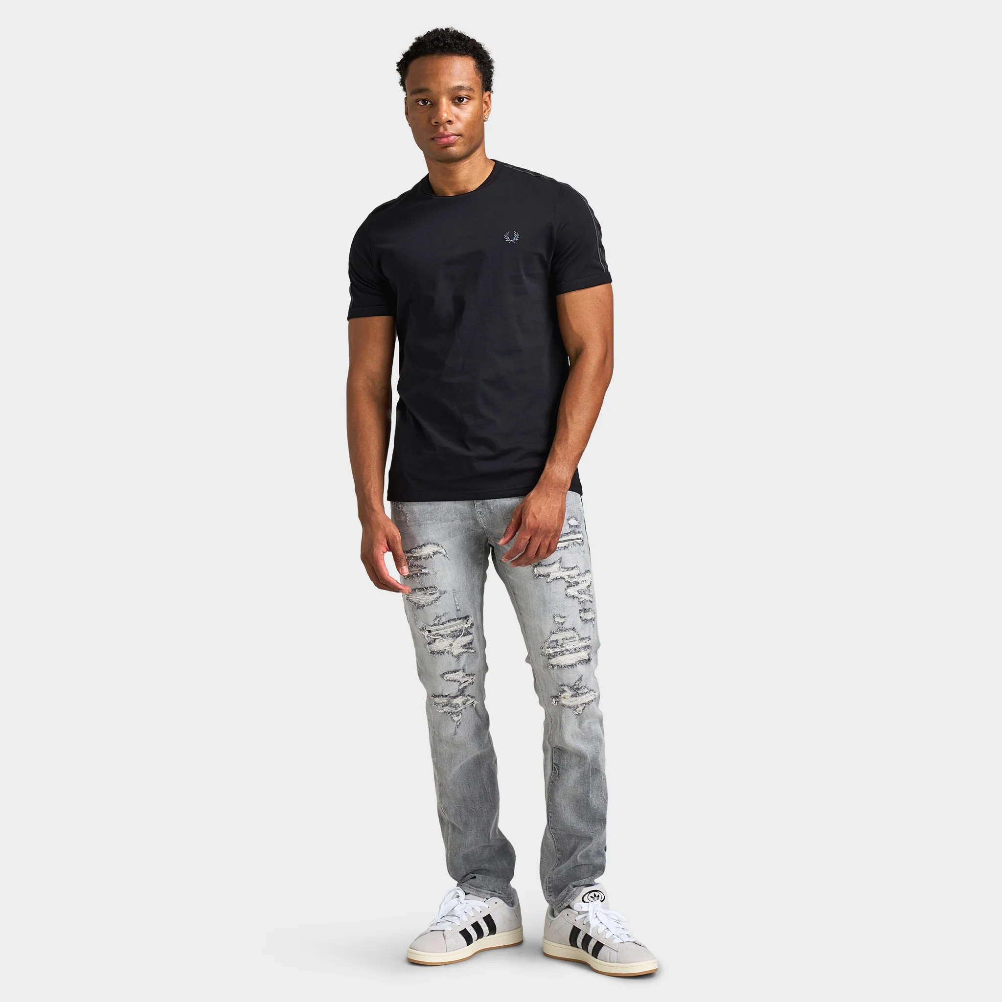 Fred Perry Contrast Tape Ringer T-shirt / Black - Image 6