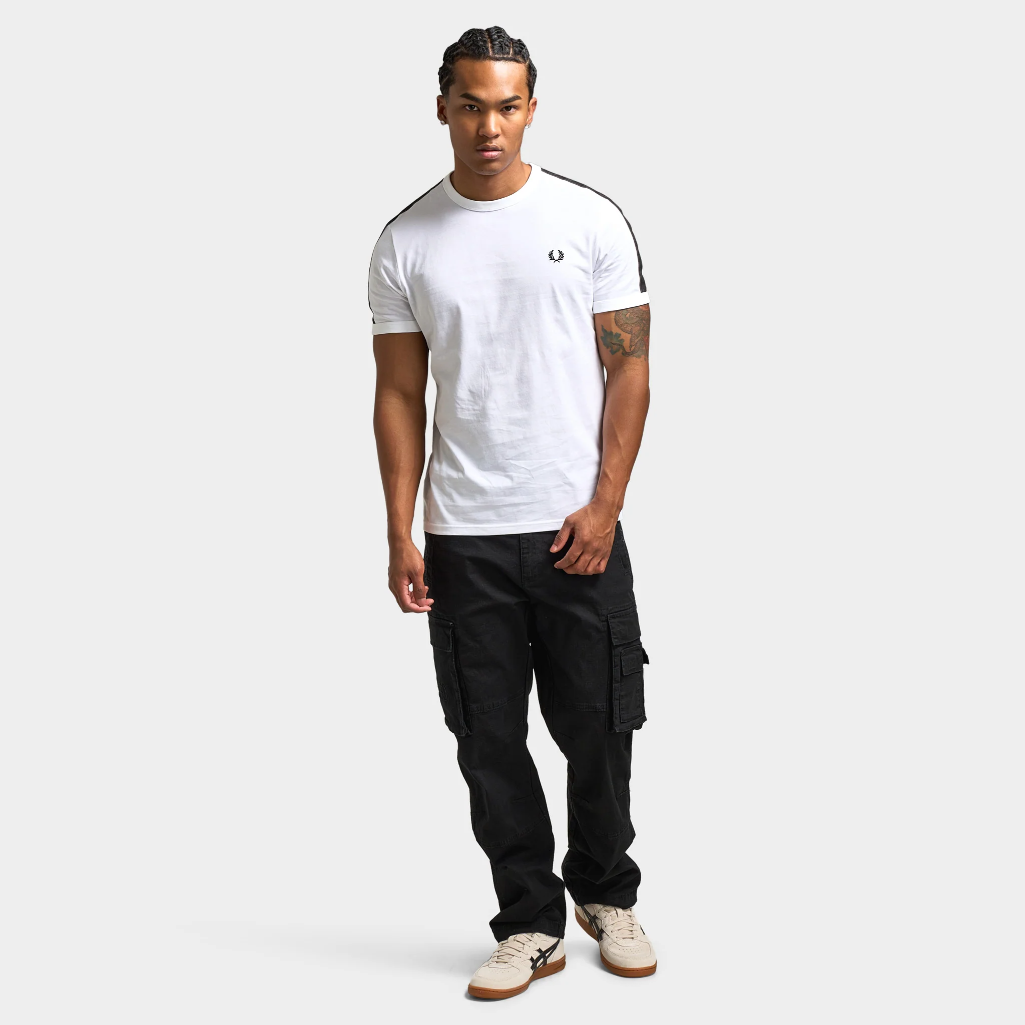 Fred Perry Contrast Tape Ringer T-Shirt / White - Image 6