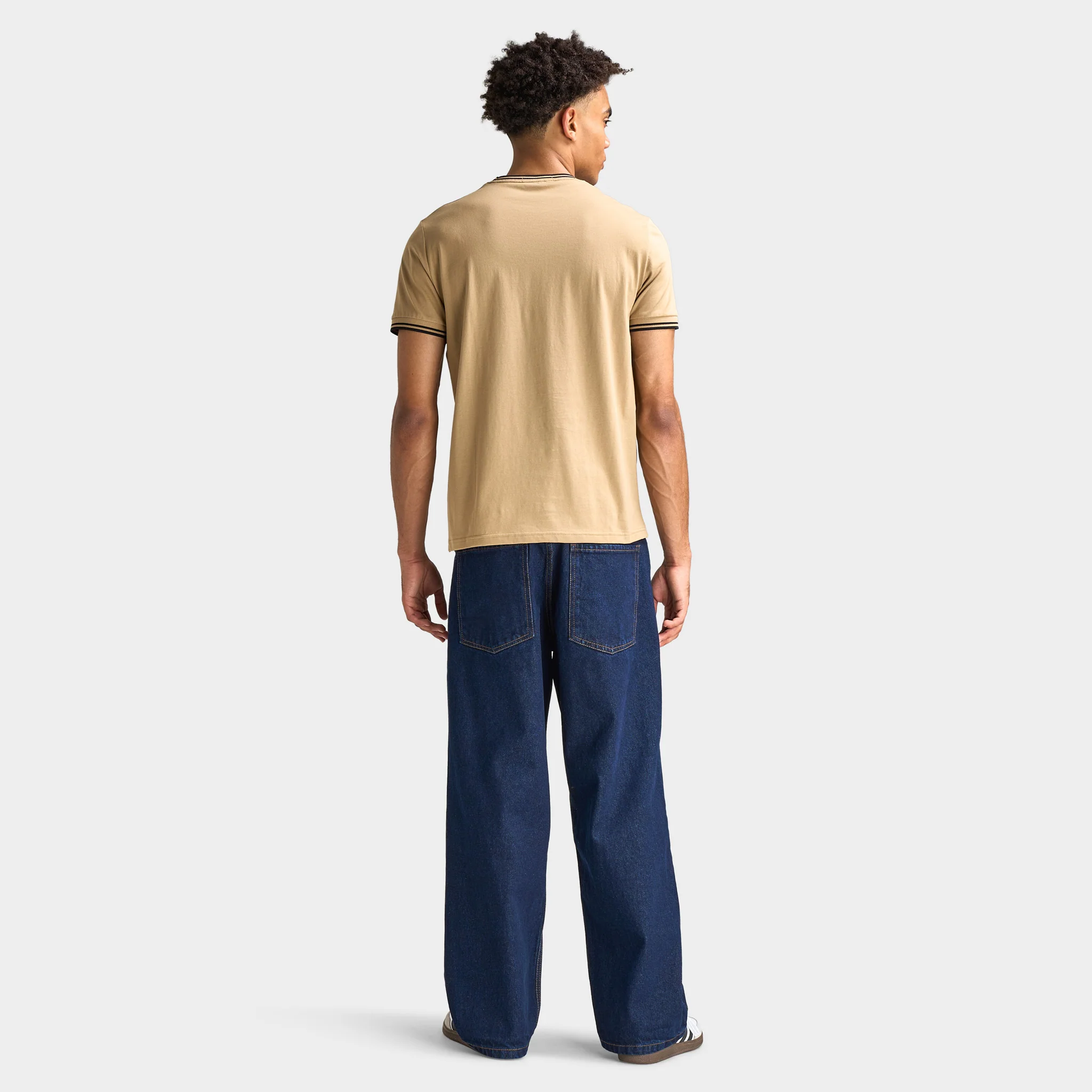 Fred Perry Twin Tipped T-Shirt Warm Stone / Black - Image 6