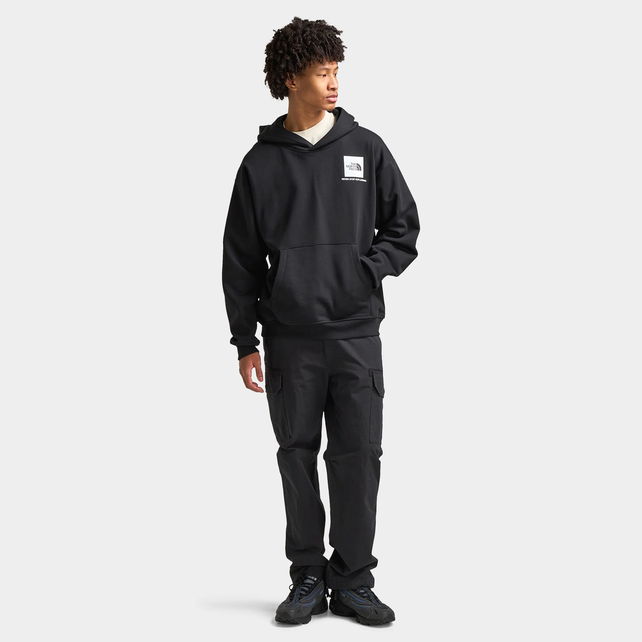 The North Face Oversized Bandana Print Pullover Hoodie / TNF Black - Image 6
