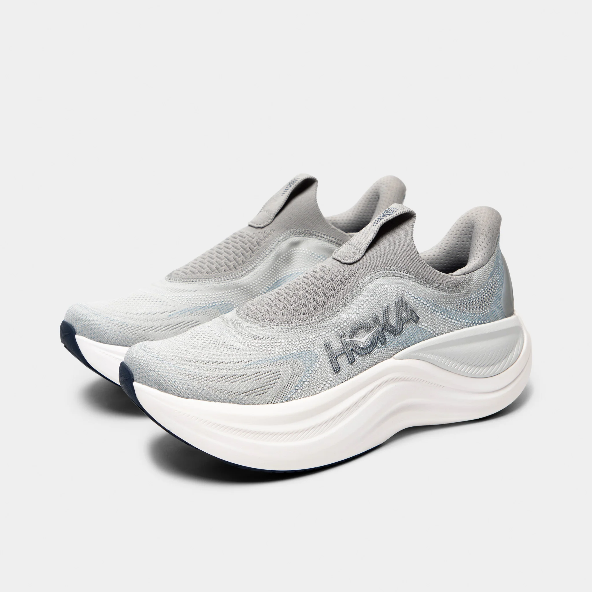 Hoka Skyward Laceless Grey / White - Image 2