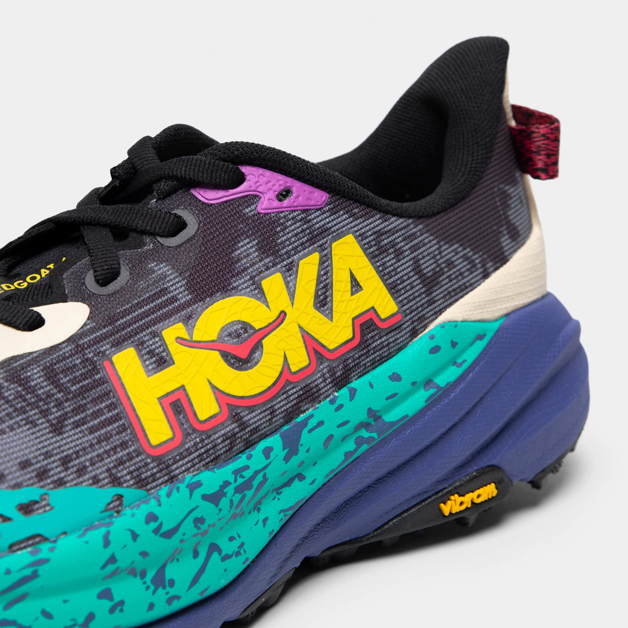 Hoka Speedgoat 6 Grey / Purple - Yellow - Image 4