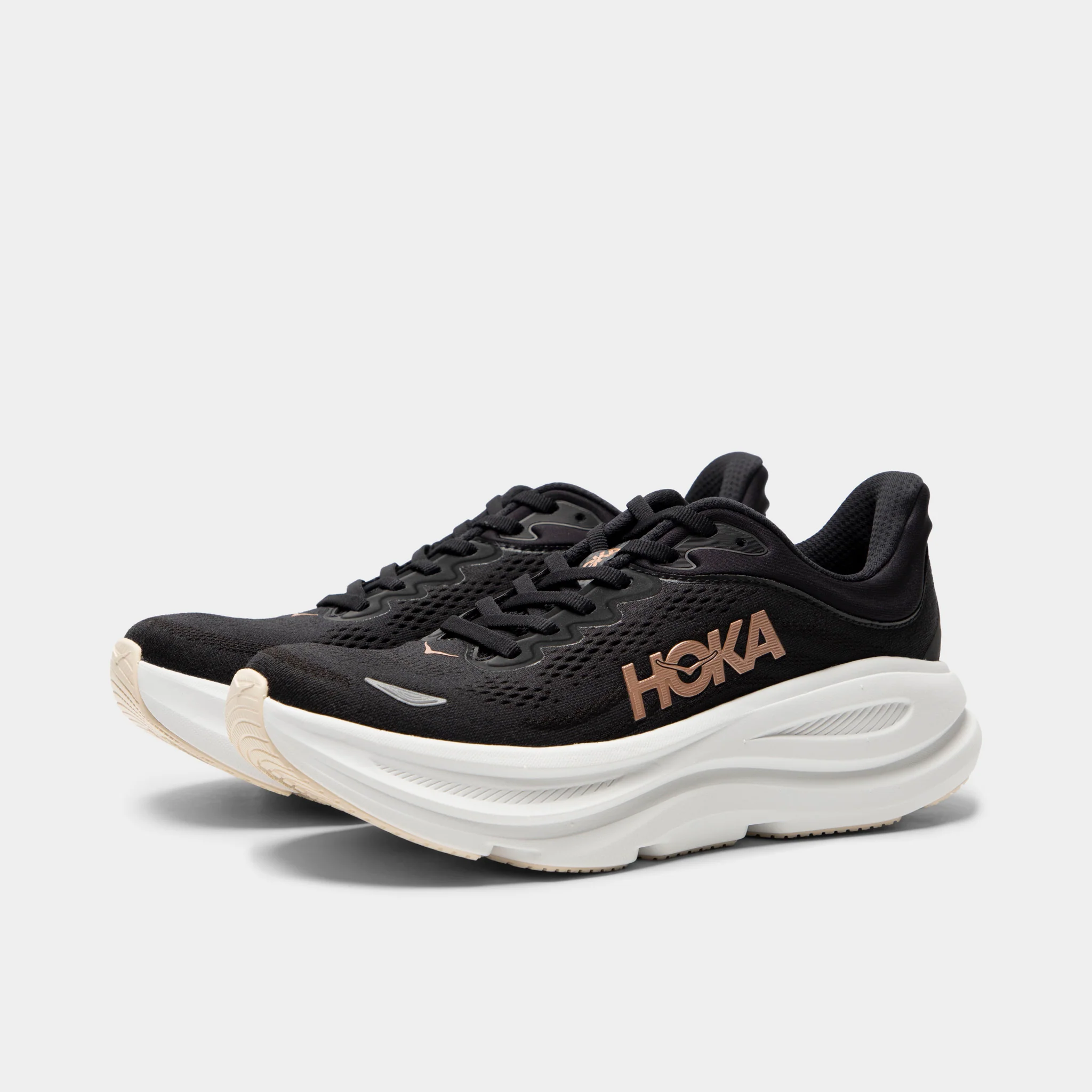 Hoka Women's Bondi 9 Black / Rose Gold - Image 2