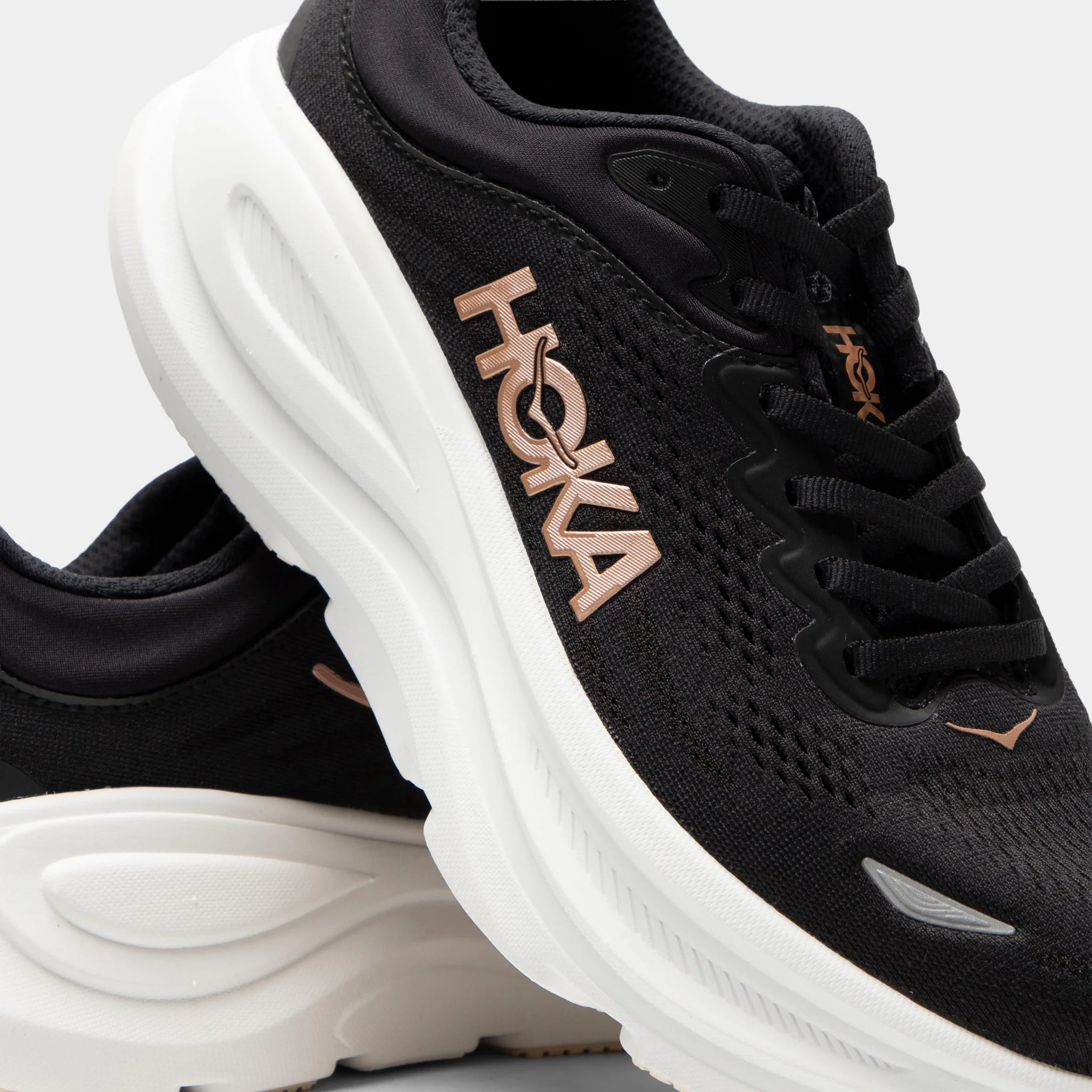 Hoka Women's Bondi 9 Black / Rose Gold - Image 3
