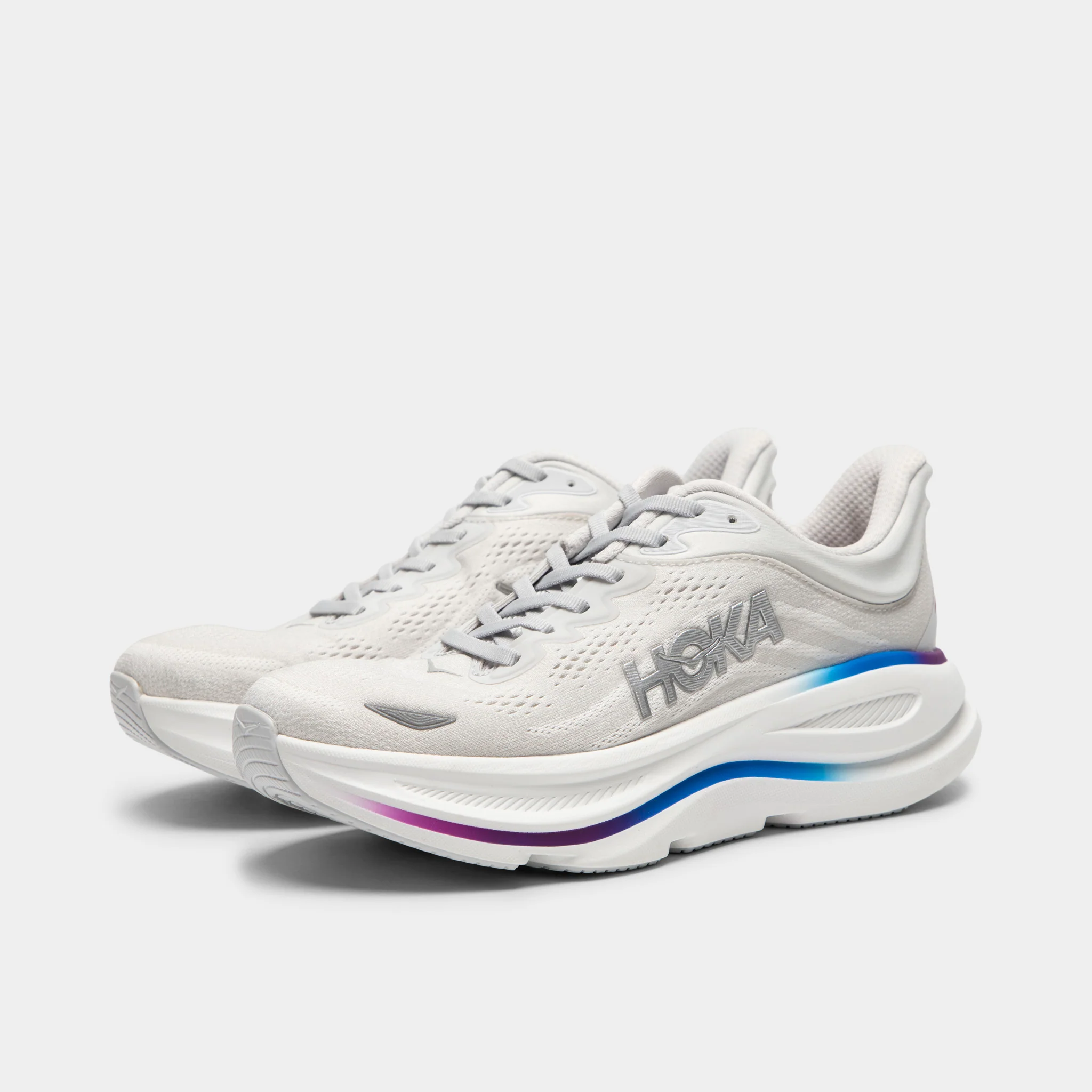 HOKA Women's Bondi 9 Cosmic Grey /  White - Image 2