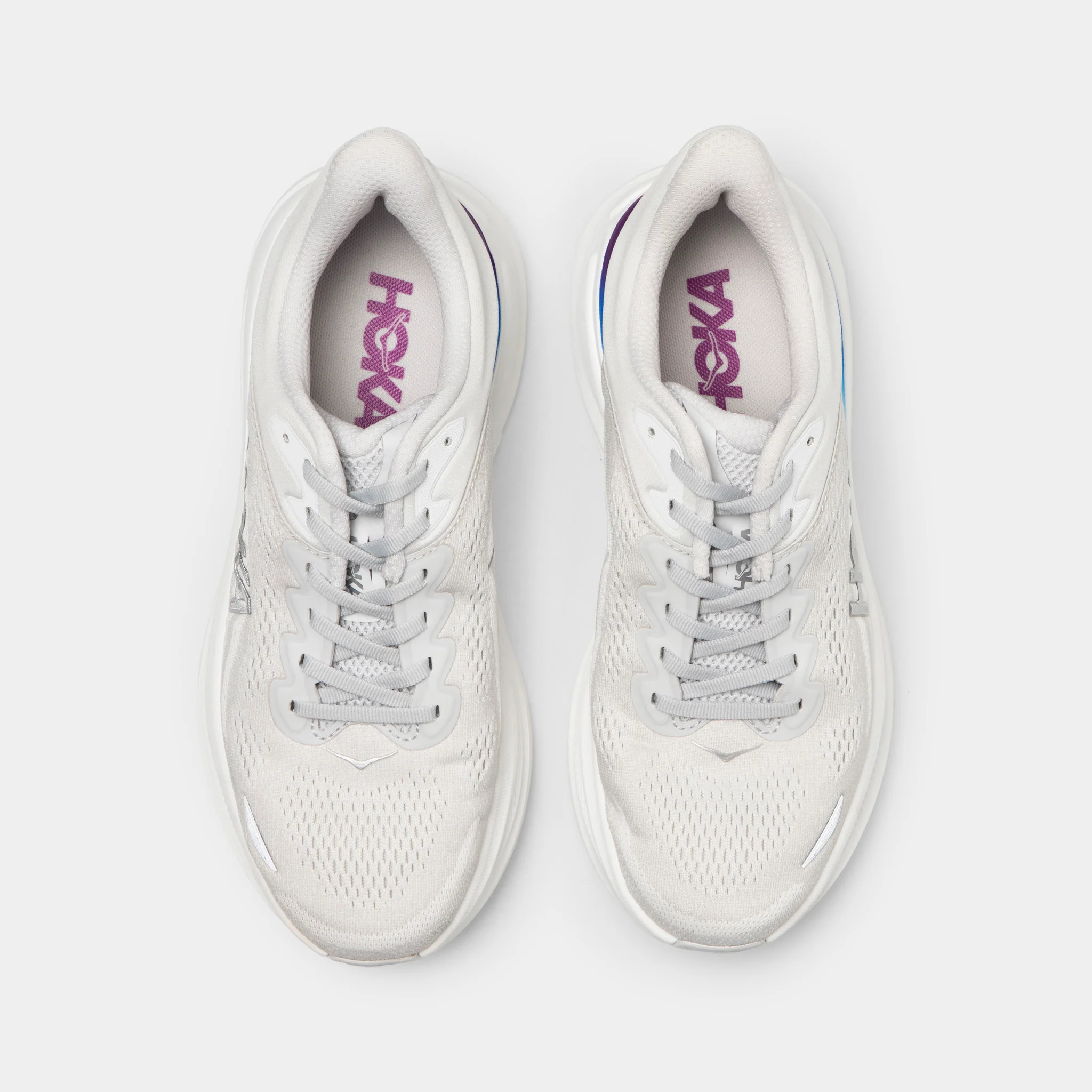 HOKA Women's Bondi 9 Cosmic Grey /  White - Image 5