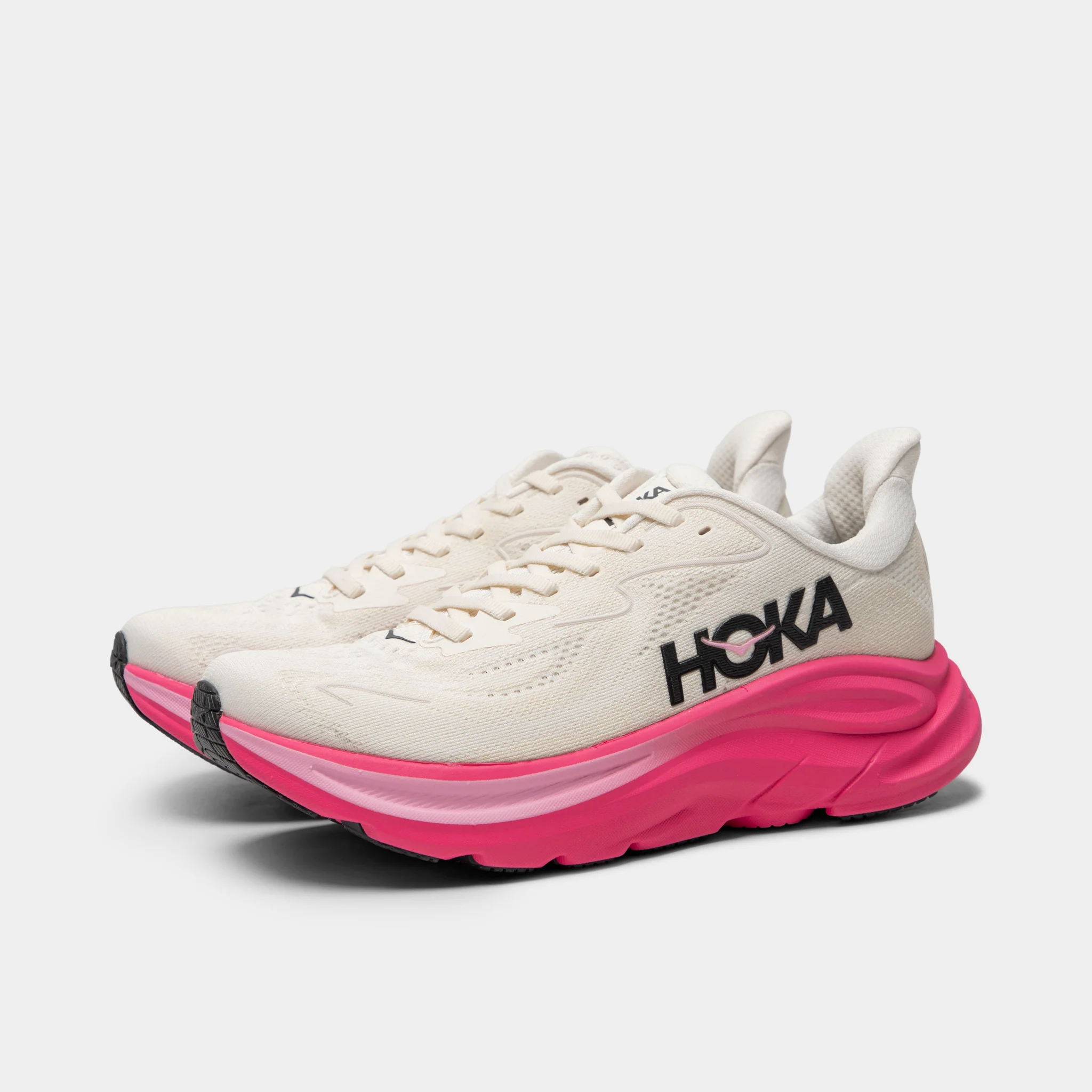 HOKA Women's Clifton 10 Alabaster / Neon Dragonfruit - Image 2