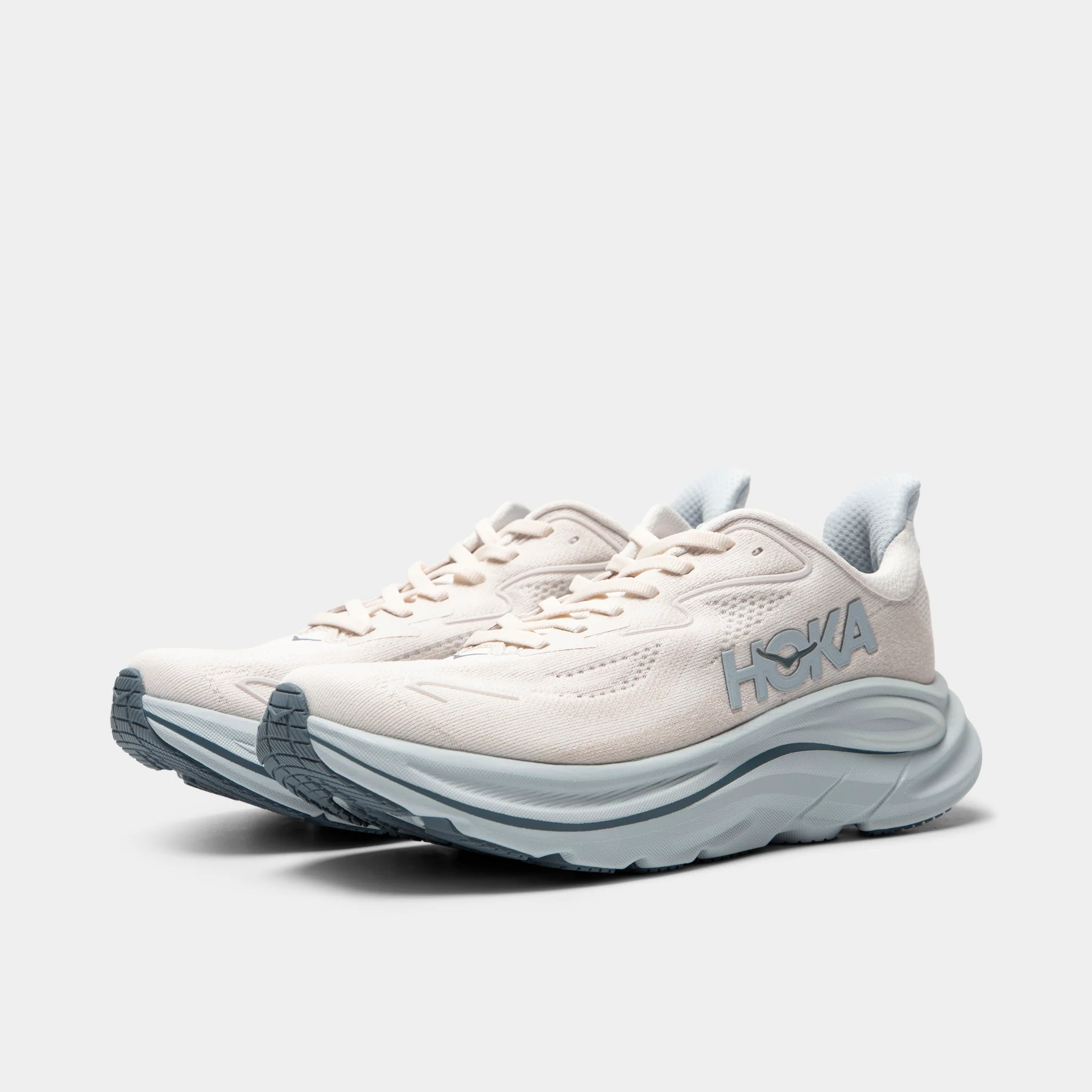 Hoka Women's Clifton 10 Grout / Mineral Blue - Image 2