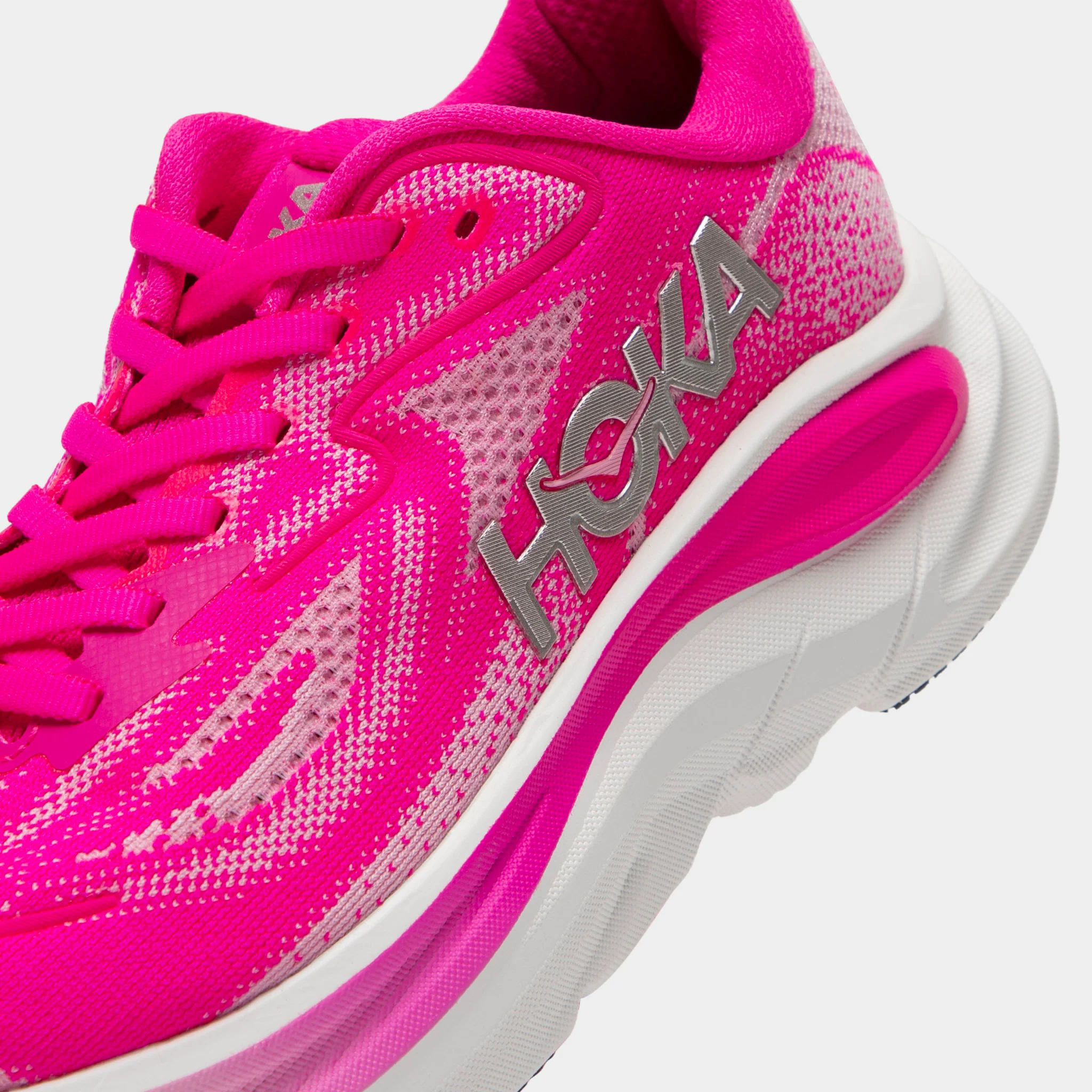 HOKA Women's Clifton 10 Neon Dragonfruit / Bubblegum - Image 3