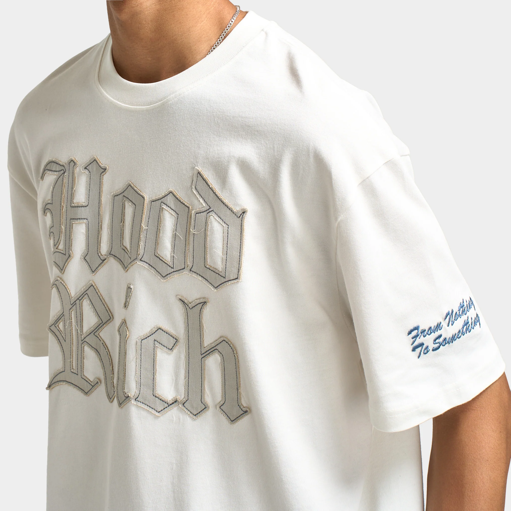 Hoodrich Ash V2 Oversized T-shirt / Egret - Image 3