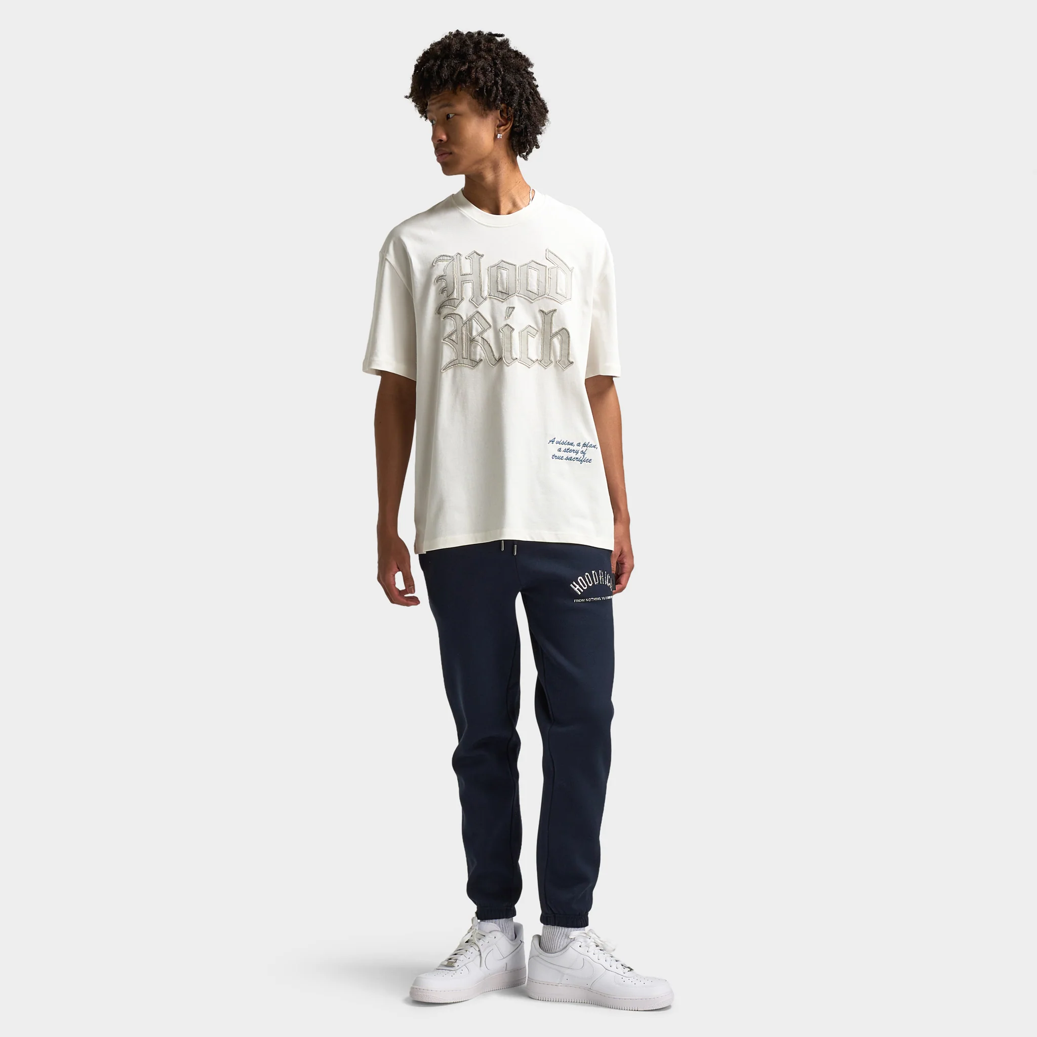 Hoodrich Ash V2 Oversized T-shirt / Egret - Image 6