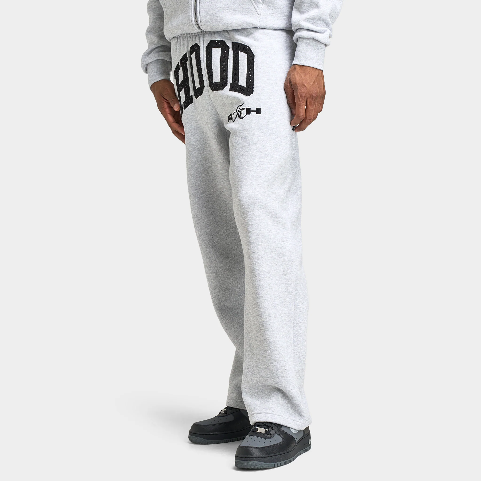 Hoodrich Captain Oversized Wide Leg Joggers / Heather Grey - Image 2