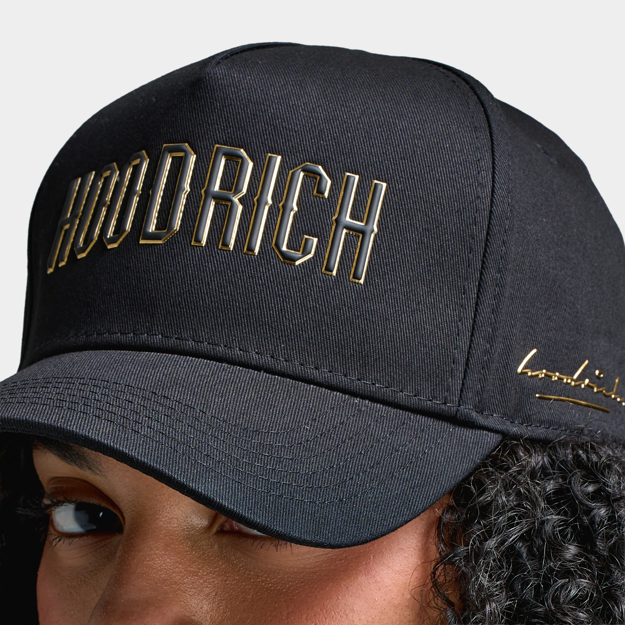 Hoodrich Coupe 5 Panel Cap Black / Gold - Image 4