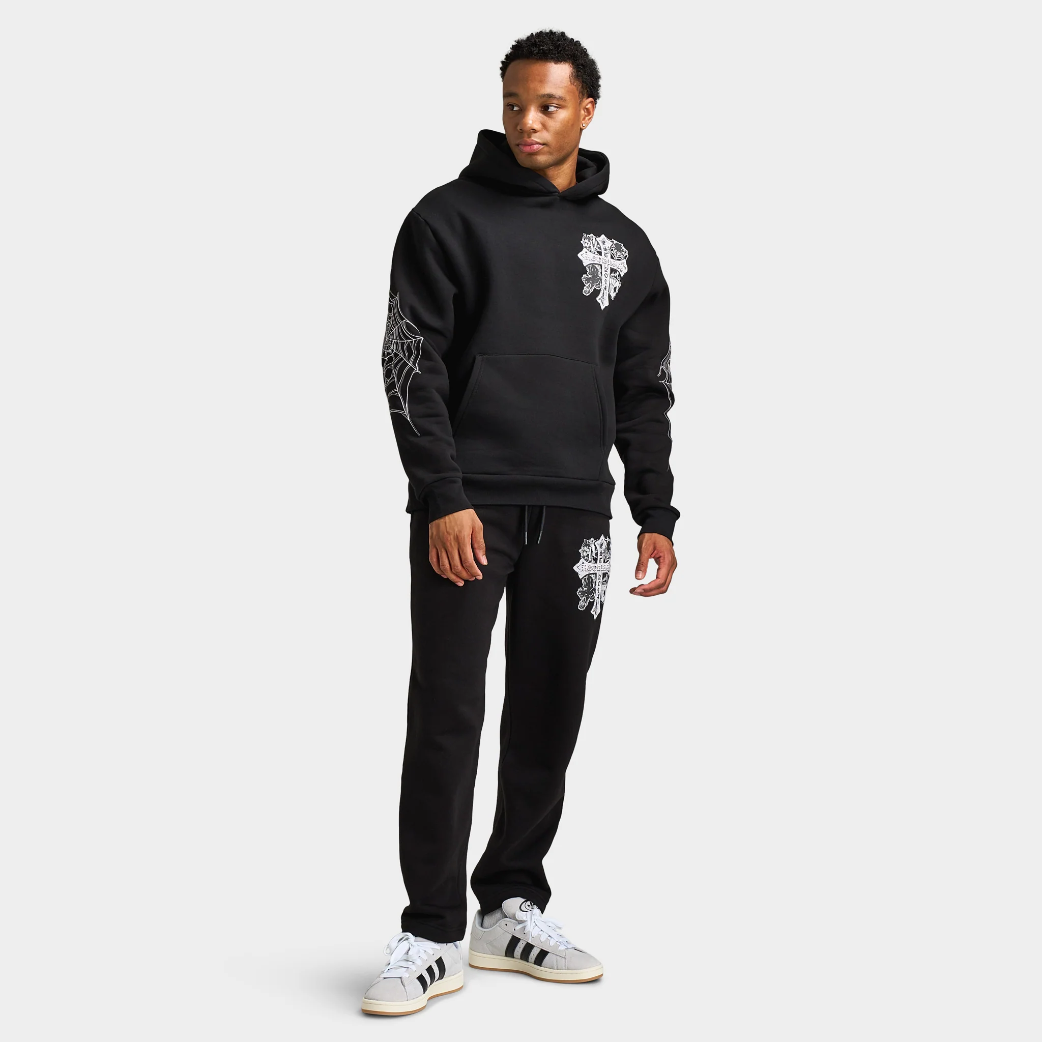 Hoodrich CROSS OVERSIZED OPEN HEM JOGGER BLACK / DAWN BL - Image 6