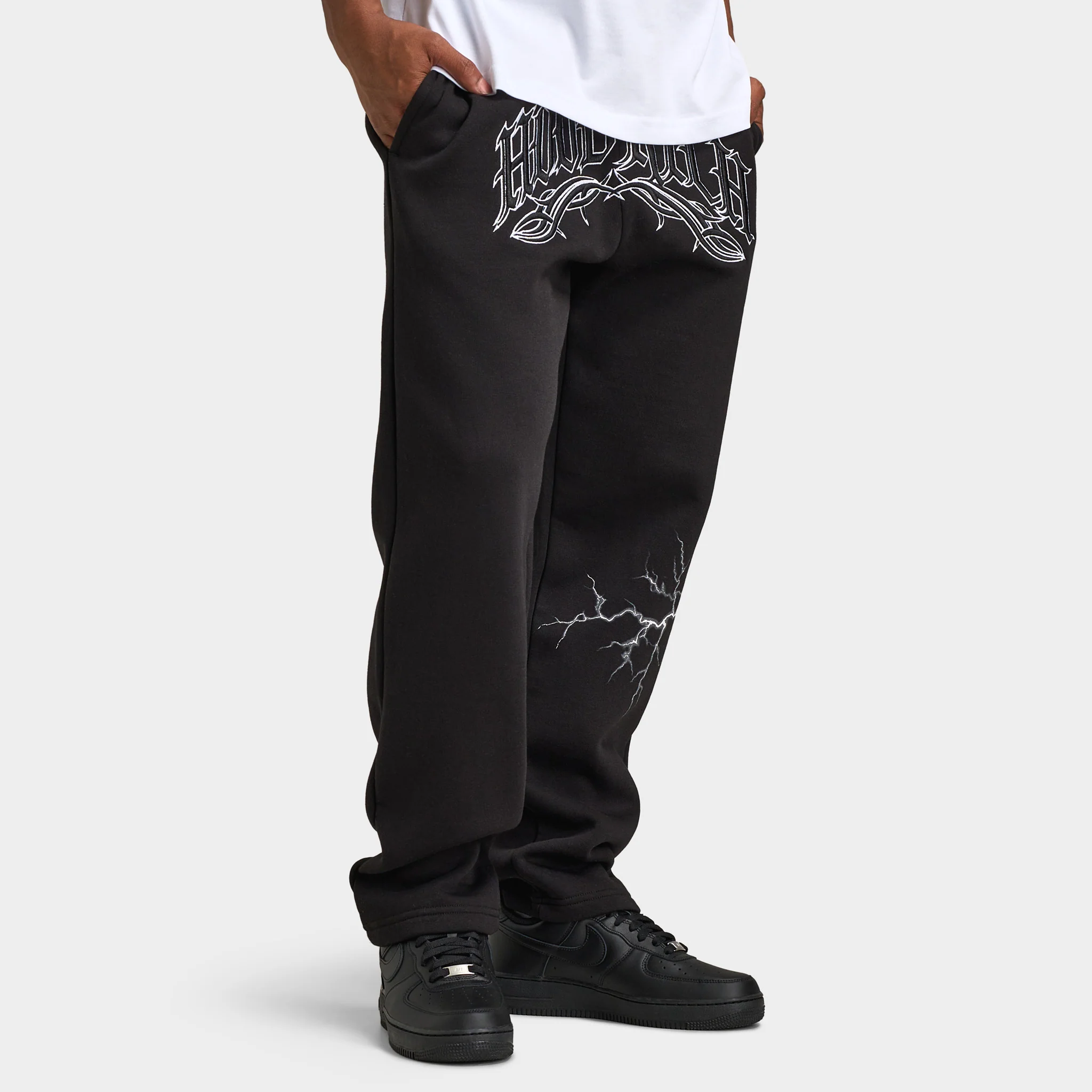 Hoodrich Dark Open Hem Jogger / Black - Image 4