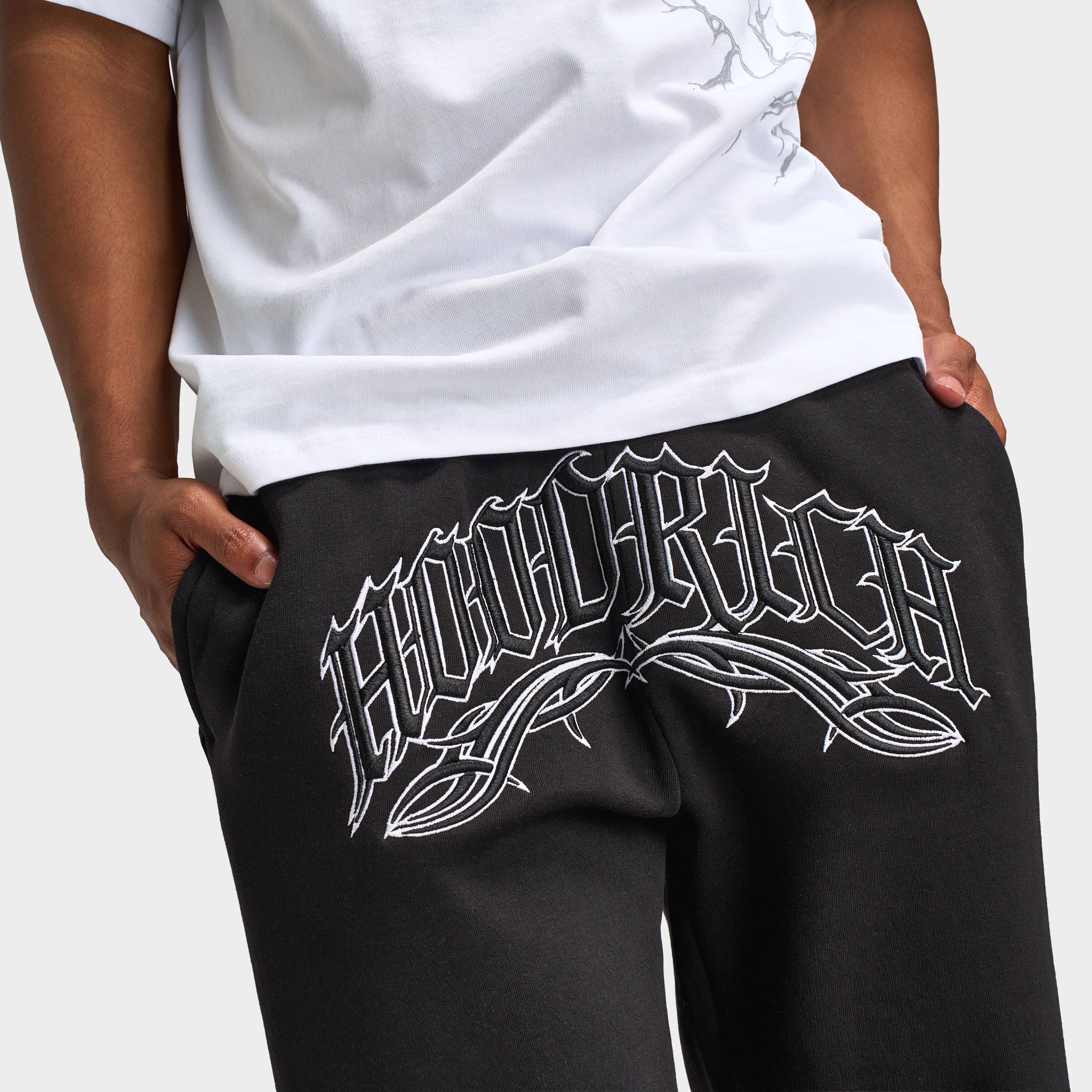 Hoodrich Dark Open Hem Jogger / Black - Image 5
