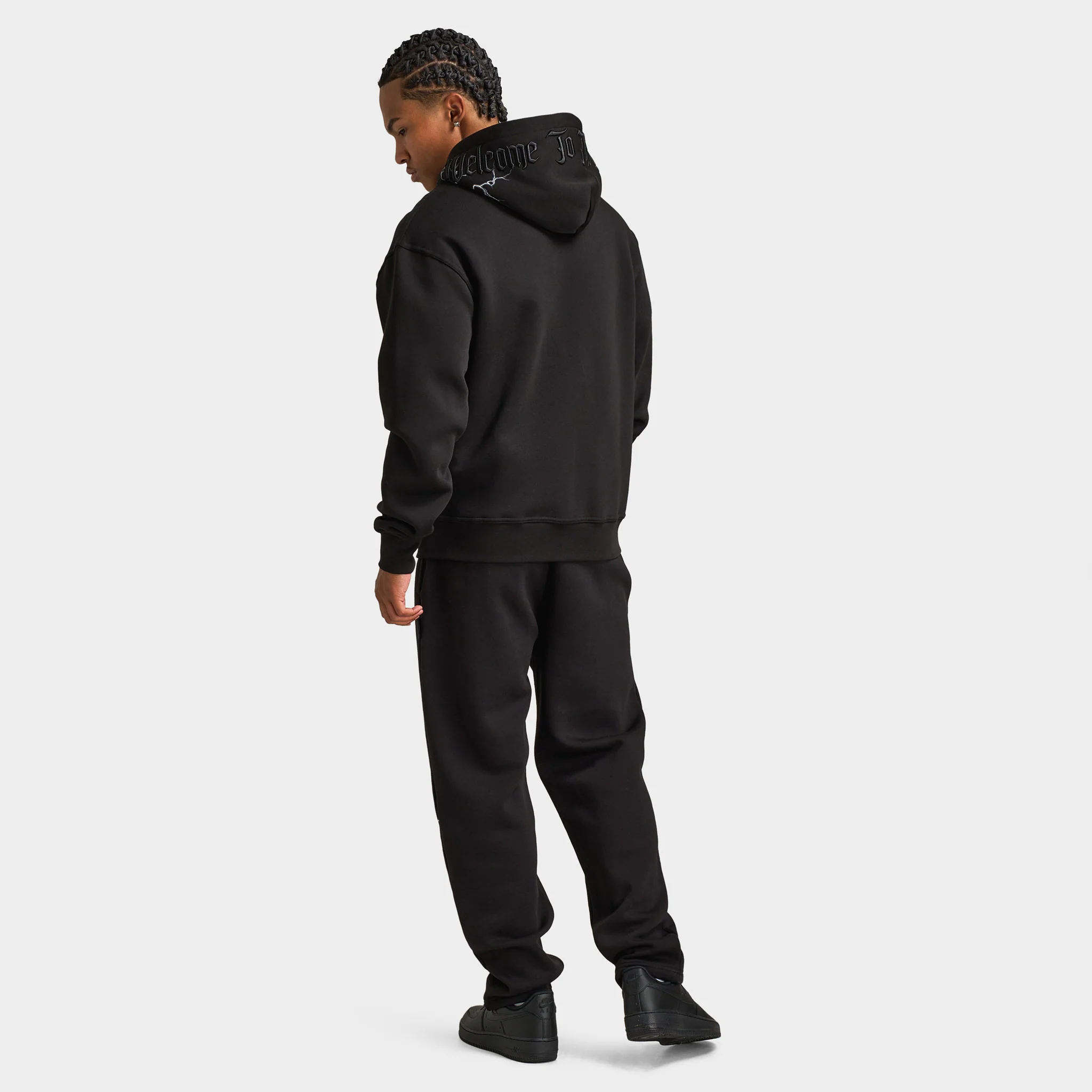 Hoodrich Dark Oversized Full-Zip Hoodie / Black - Image 6