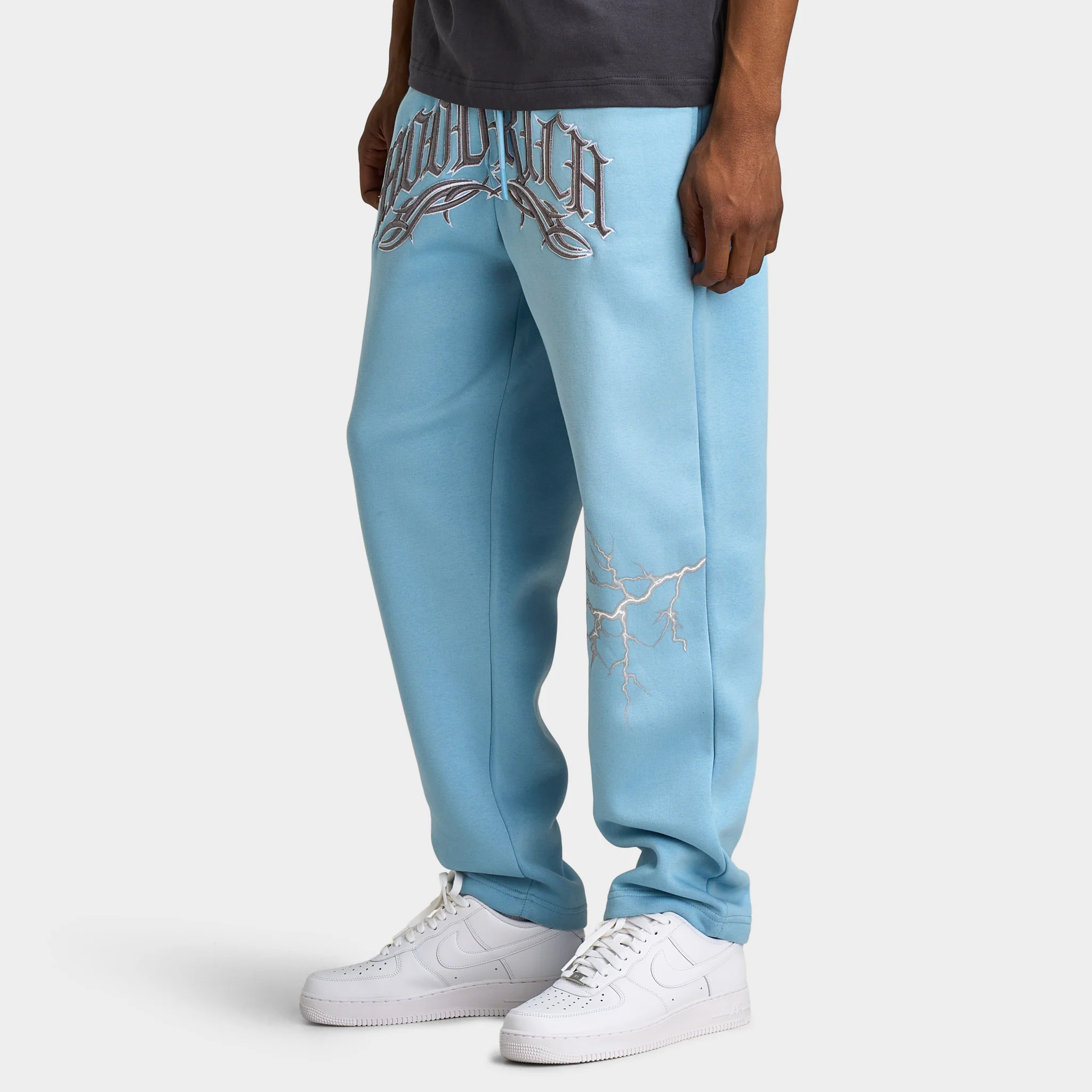 Hoodrich Dark Oversized Open Hem Jogger / Glacier Lake - Image 3