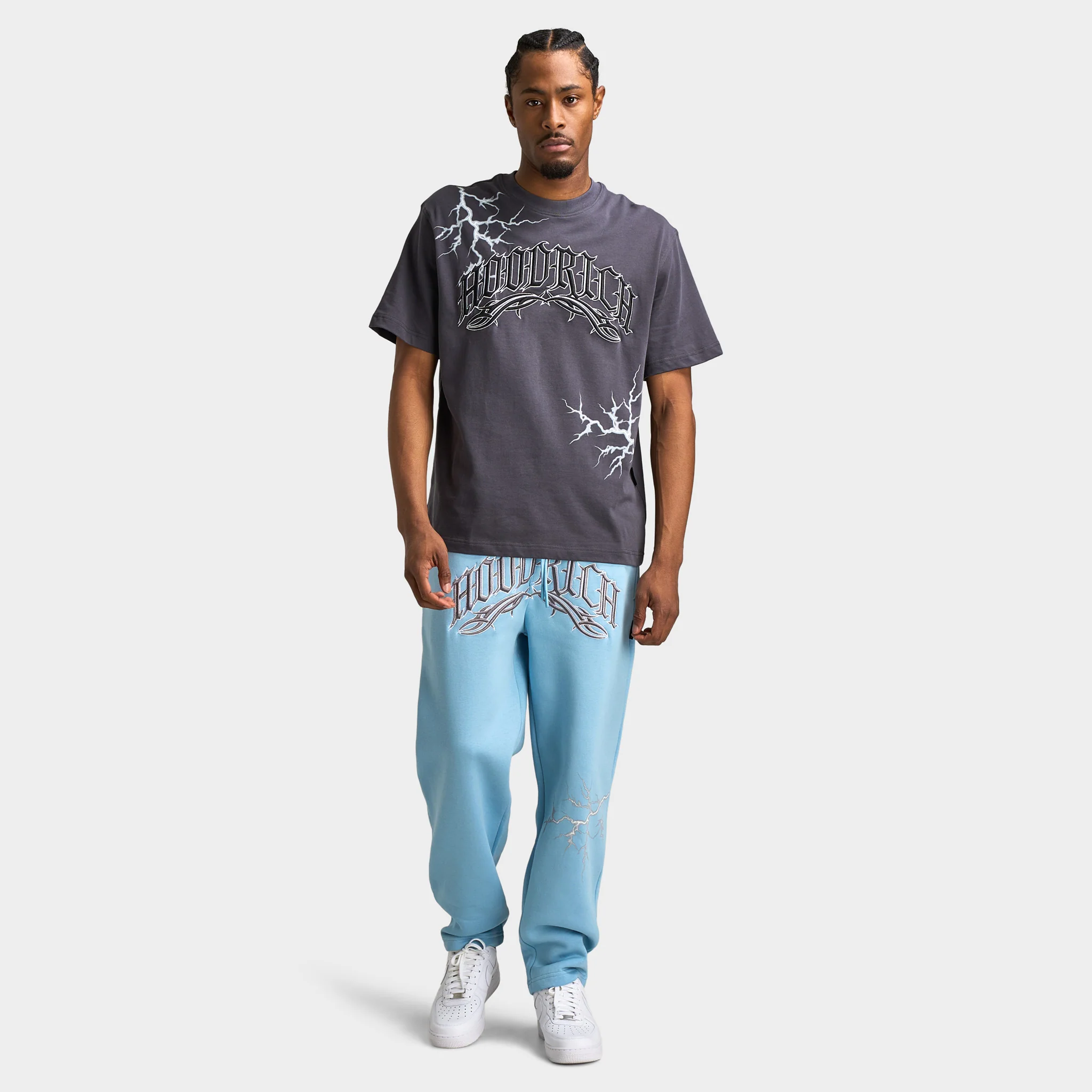 Hoodrich Dark Oversized Open Hem Jogger / Glacier Lake - Image 6