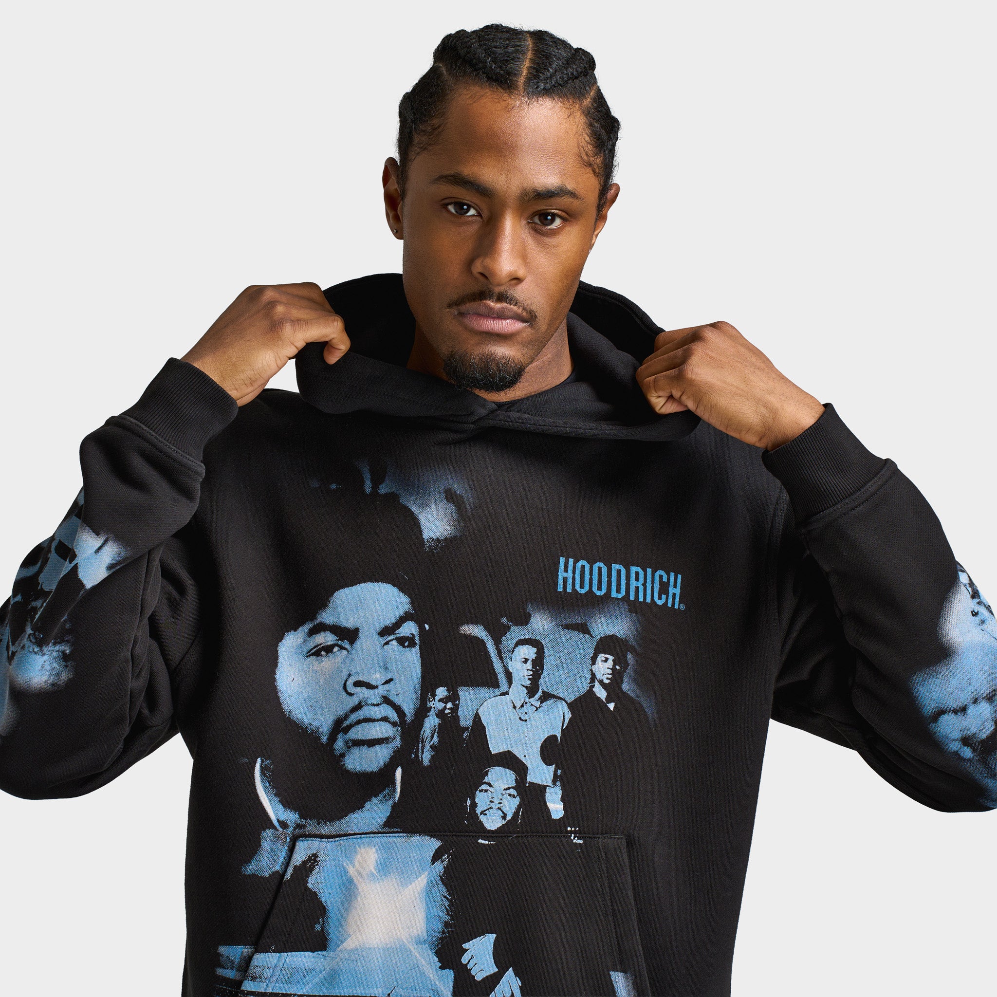 Hoodrich Hustle Placement Print Hoodie / Black - Image 3