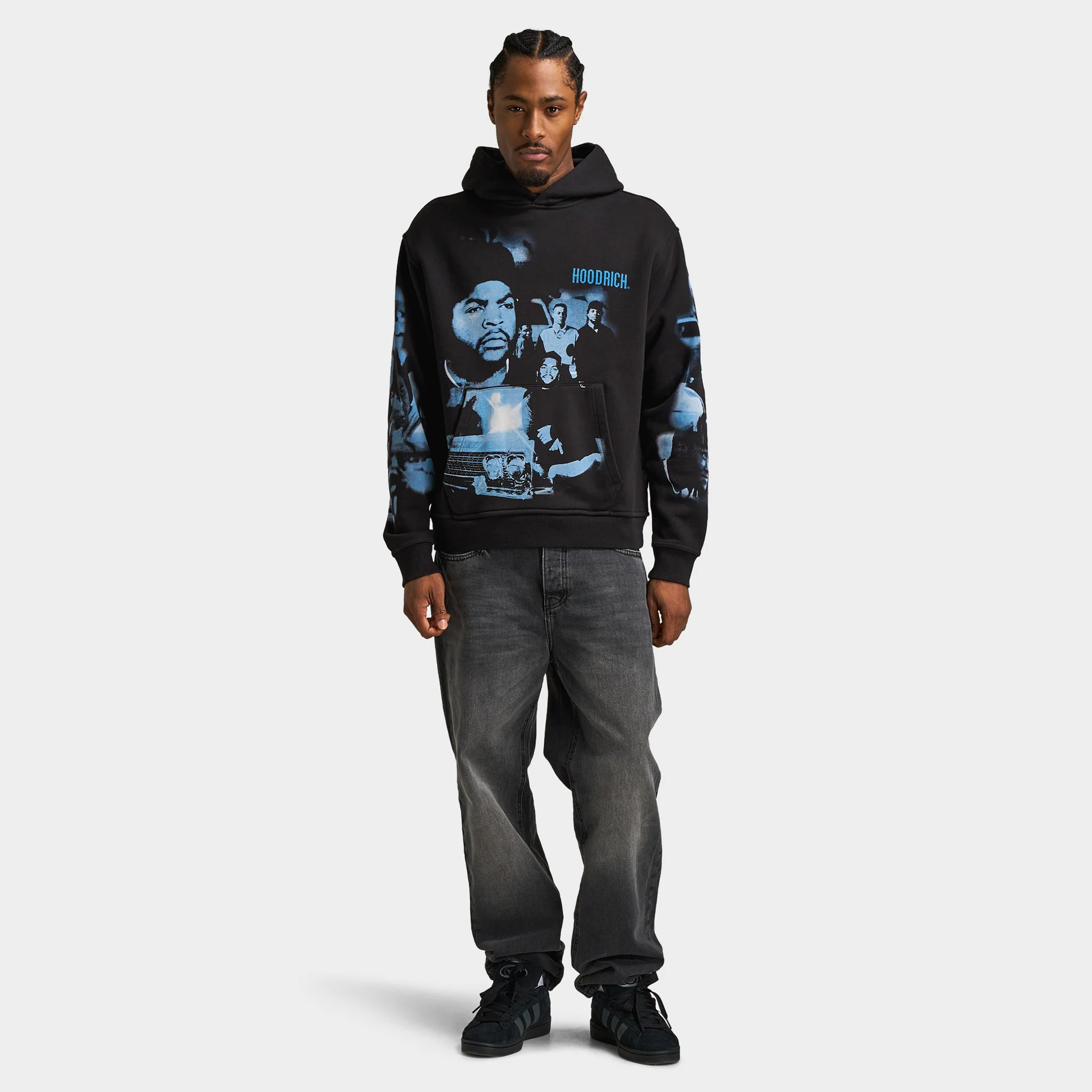 Hoodrich Hustle Placement Print Hoodie / Black - Image 6
