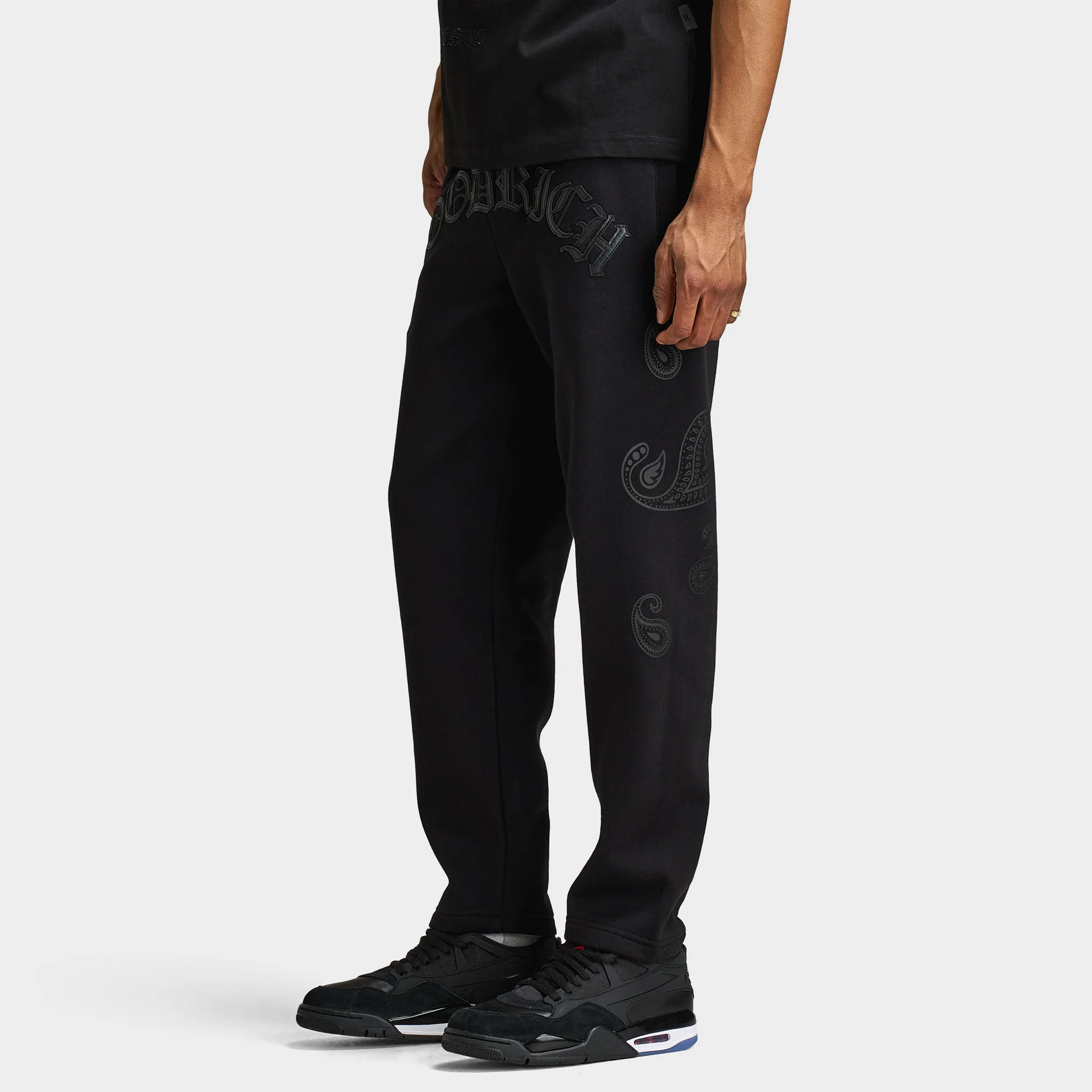 Hoodrich Inkline Oversized Open Hem Jogger / Black - Image 4
