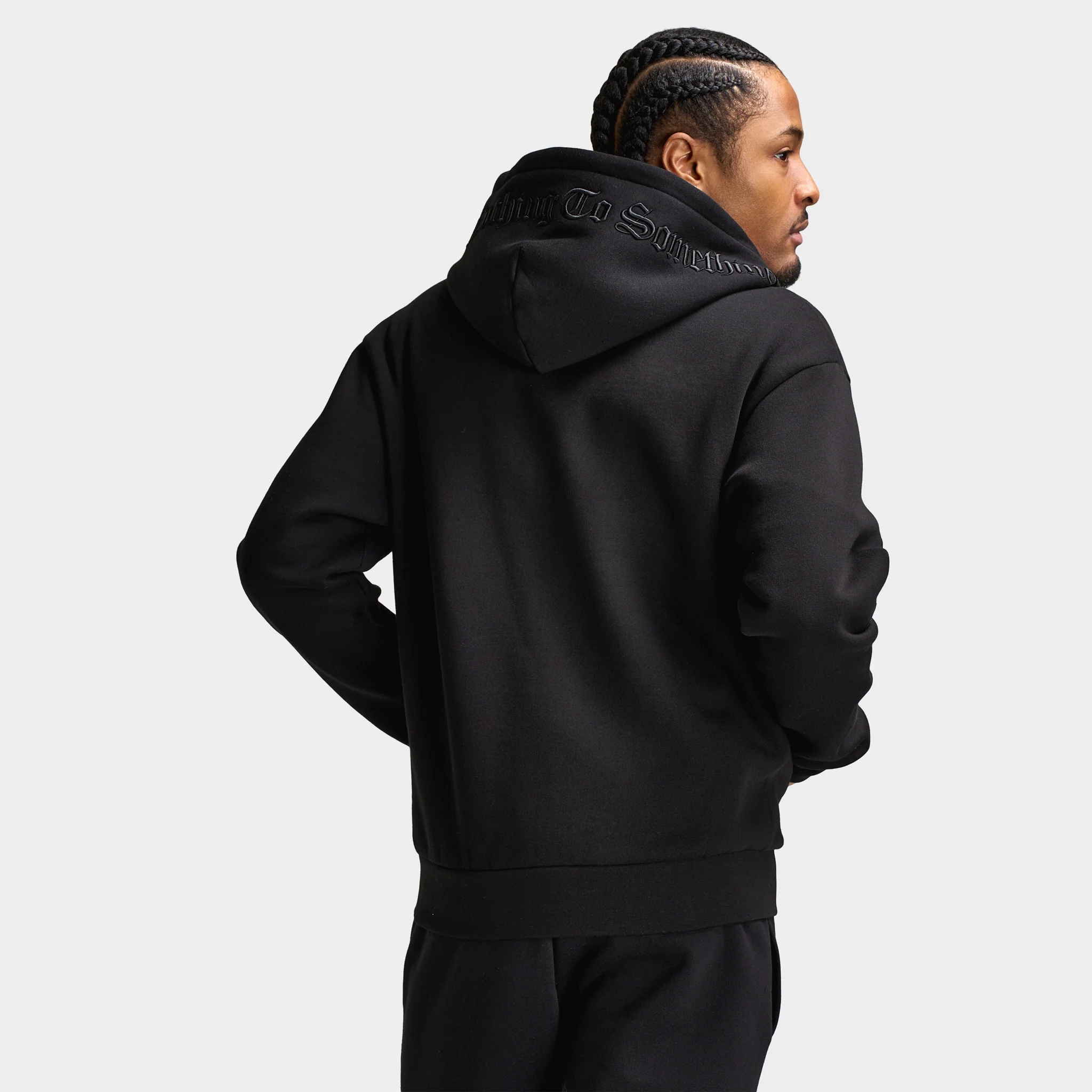 Hoodrich Inkline Oversized Zip Through Hoodie / Black - Image 2