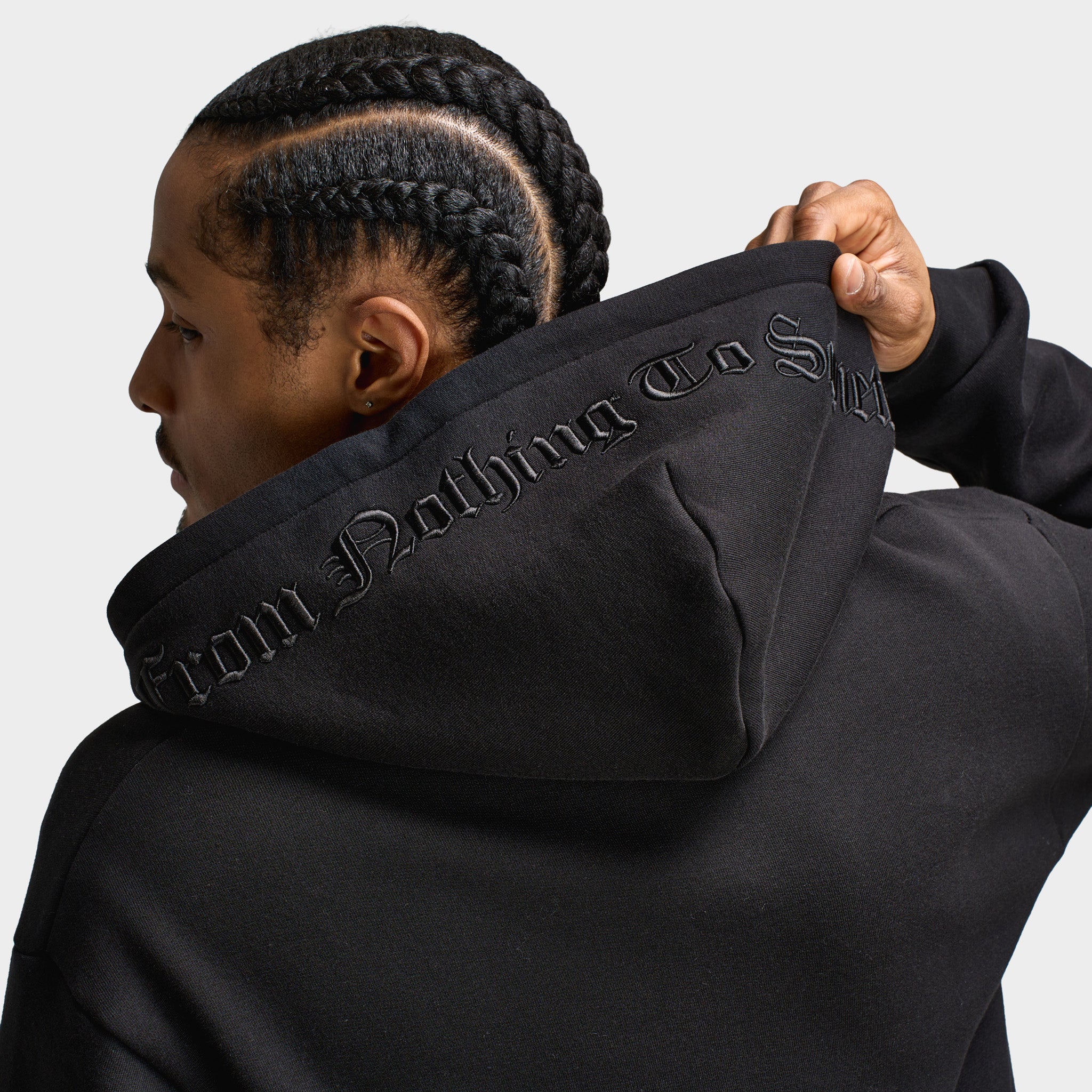 Hoodrich Inkline Oversized Zip Through Hoodie / Black - Image 4