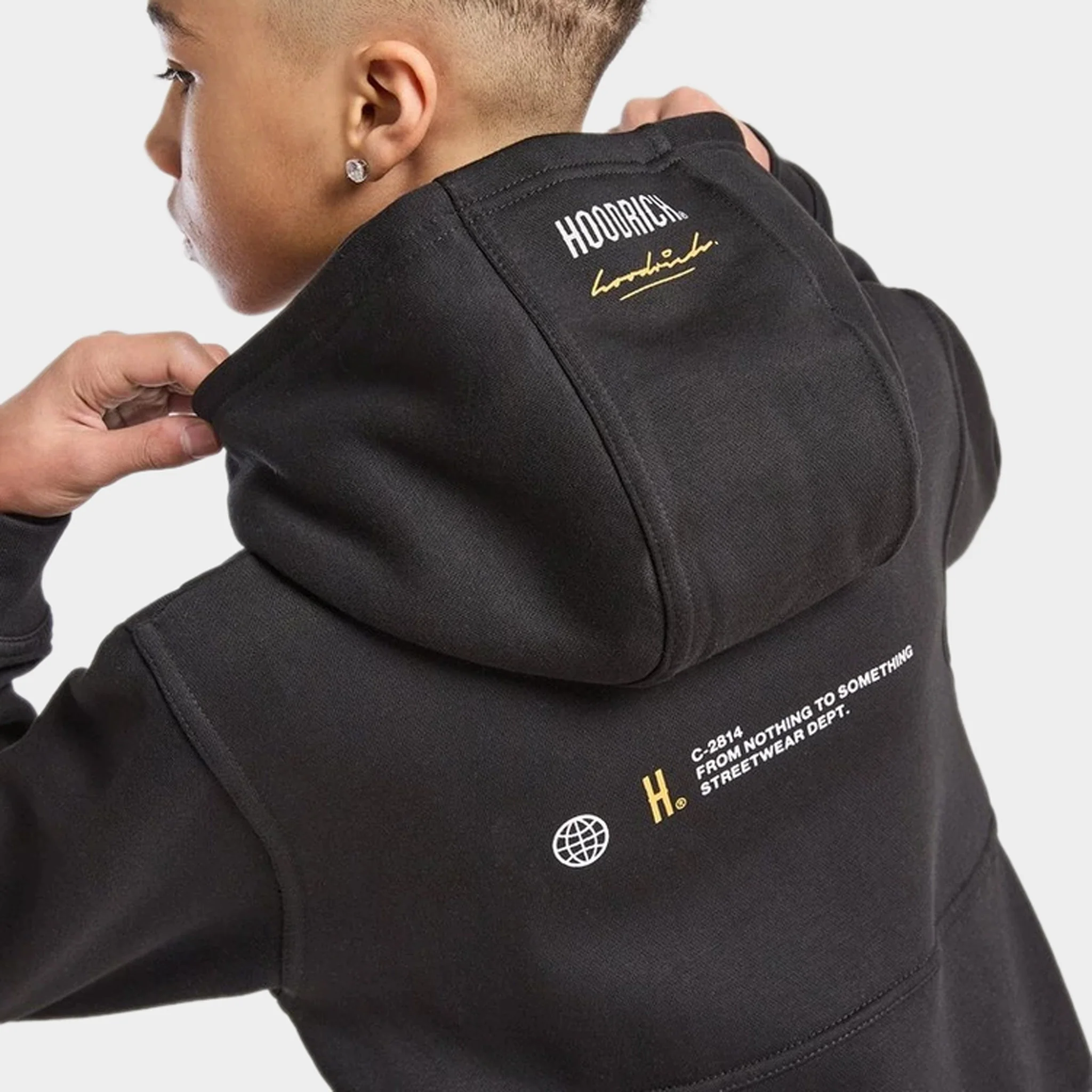 Hoodrich Junior Boys' Certify V2 Pullover Hoodie Black / White - Quiet Grey - Image 3