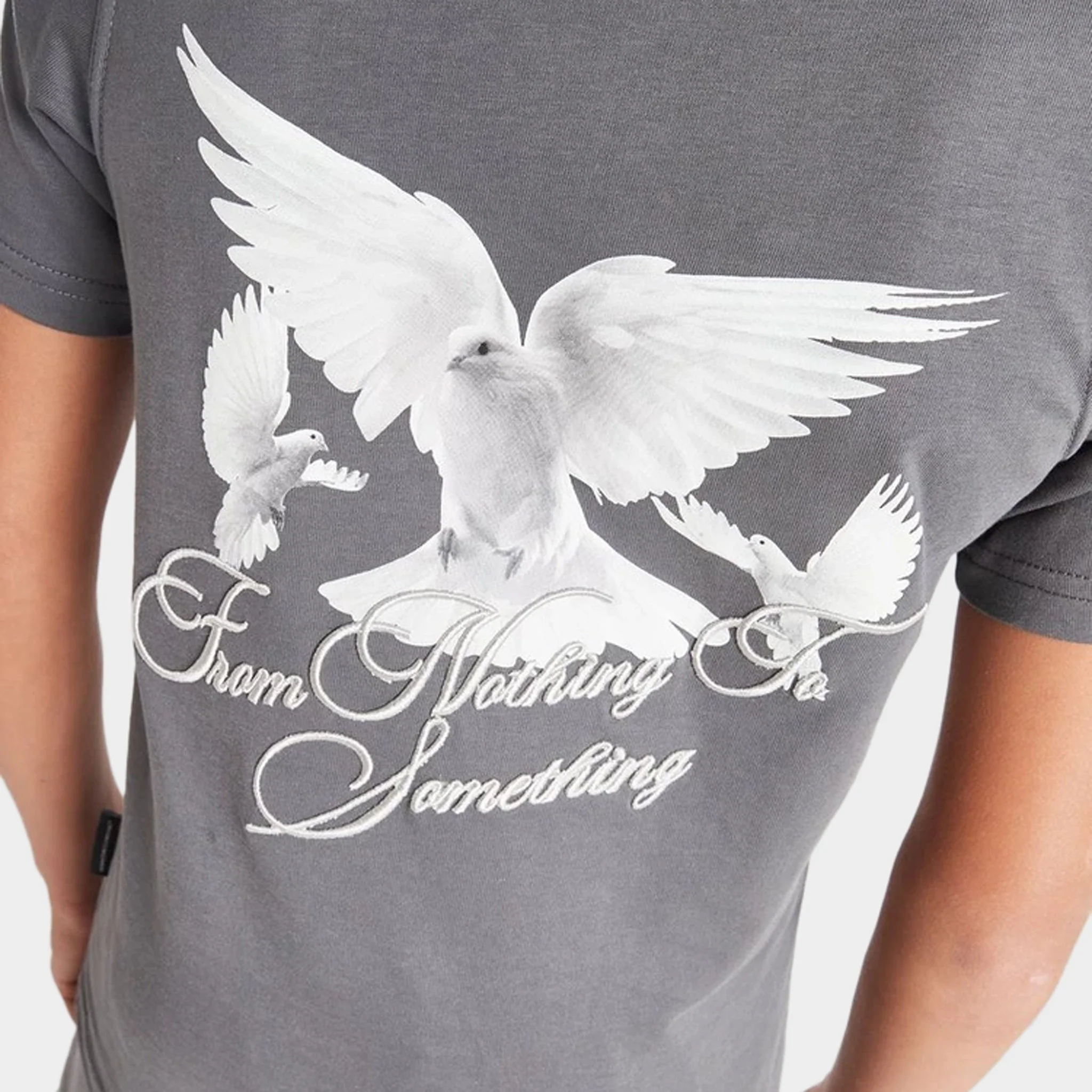 Hoodrich Junior Boys' Flight Graphic T-Shirt Lava Smoke / White - Quiet Grey - Image 4