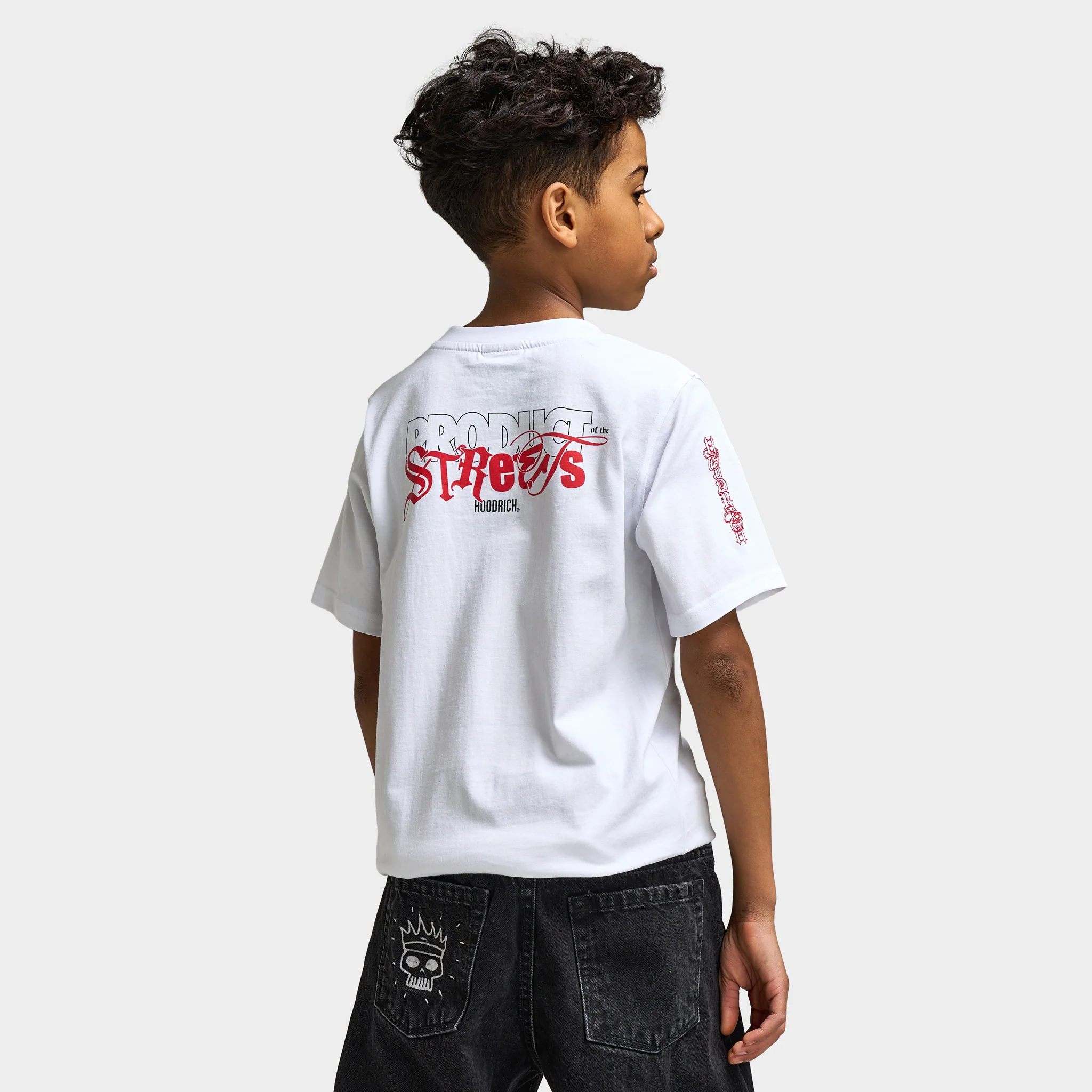 Hoodrich Junior Boys' Quest T-Shirt White / Black Lychee - Image 2