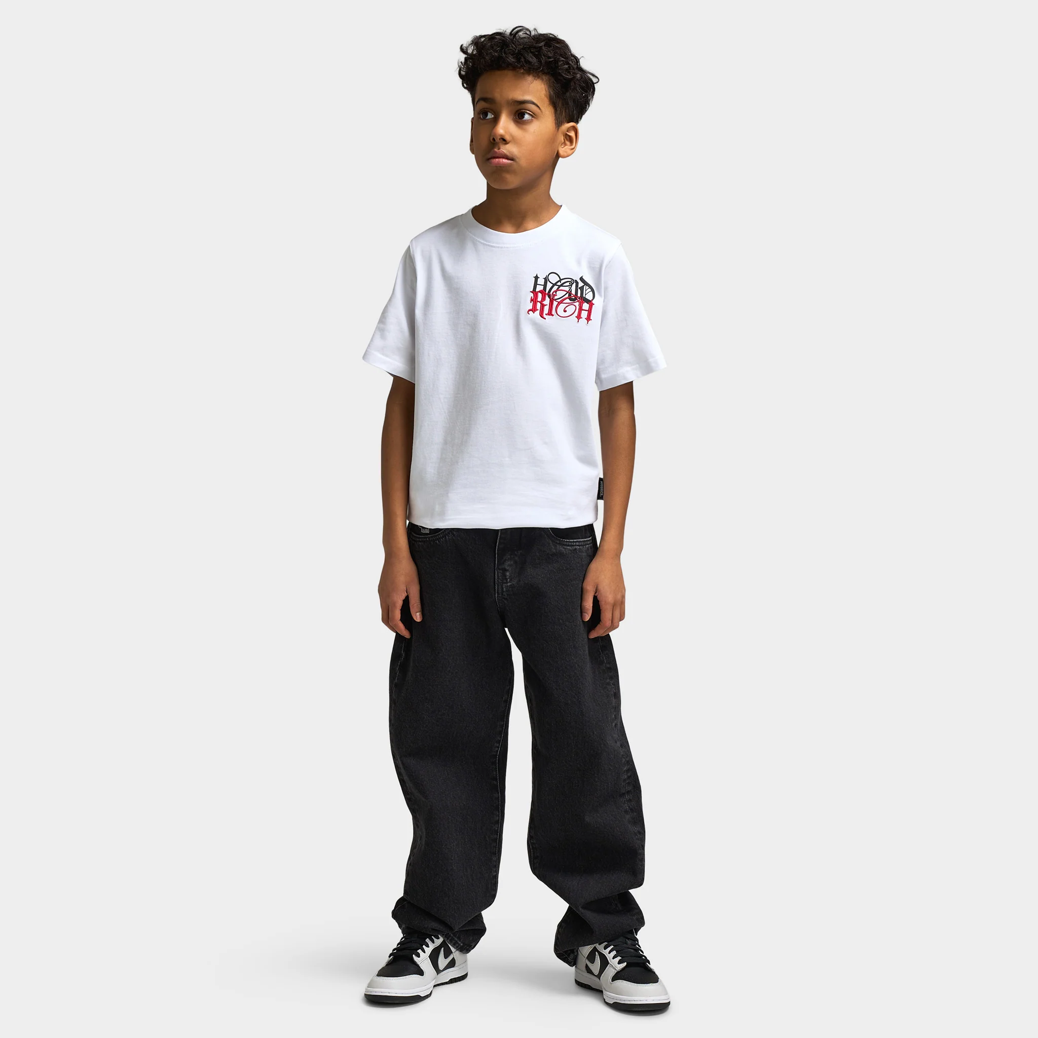 Hoodrich Junior Boys' Quest T-Shirt White / Black Lychee - Image 5