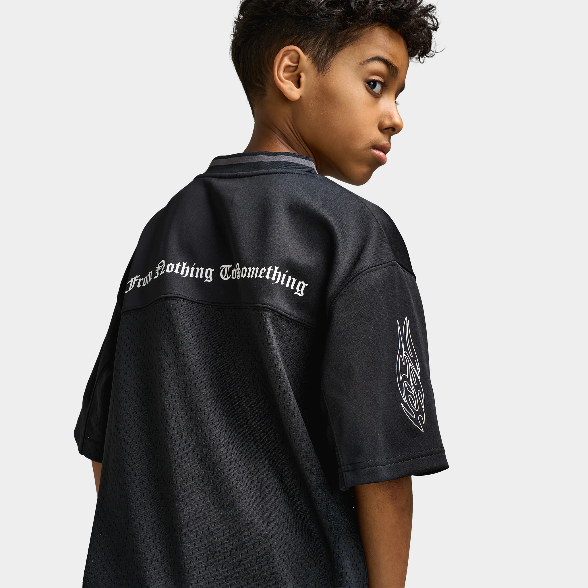 Hoodrich Junior Boys' Ritual Mesh Jersey T-Shirt Black / White - Image 4