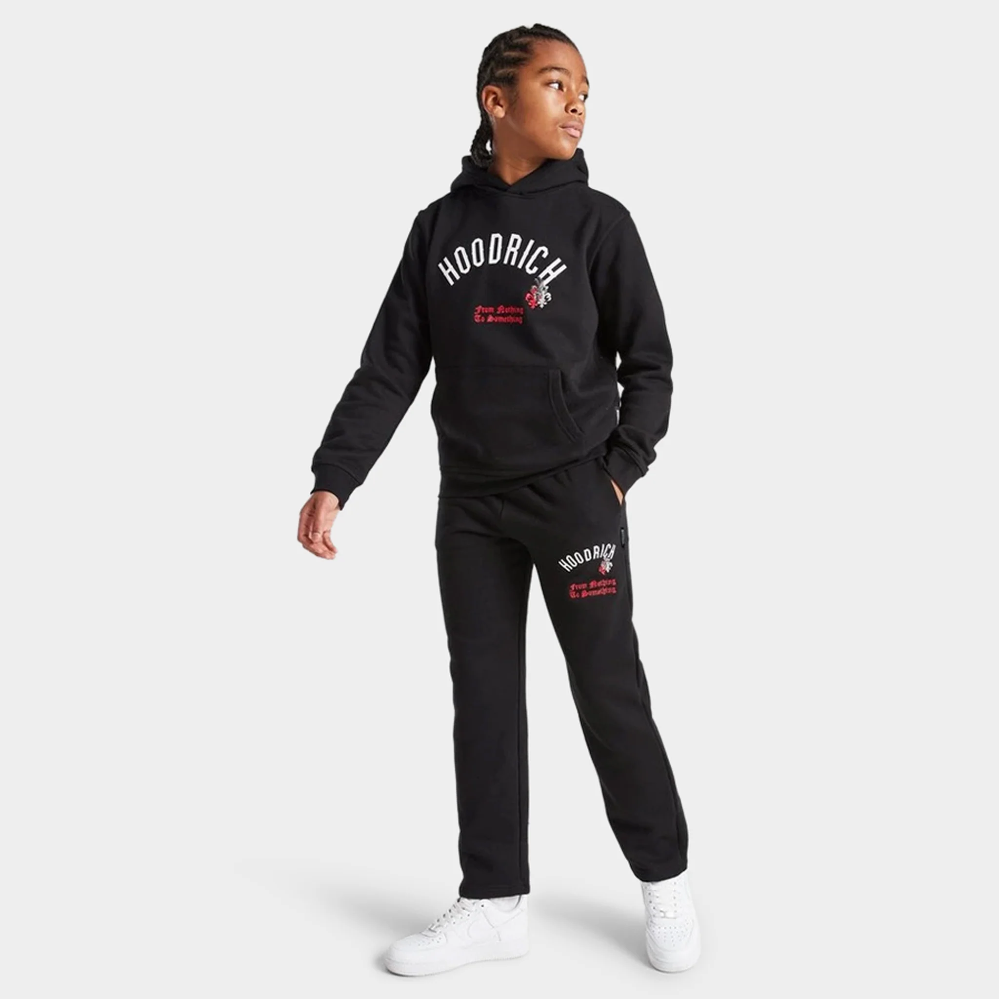 Hoodrich Junior Boys' Shadow Joggers Black / White - Lychee - Image 4